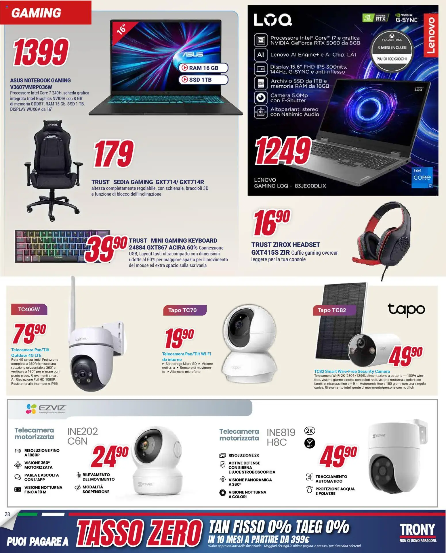 Volantino Trony del 15.01.2026 | Pagina: 28 | Prodotti: Acqua, Mouse, Sedia, Batteria