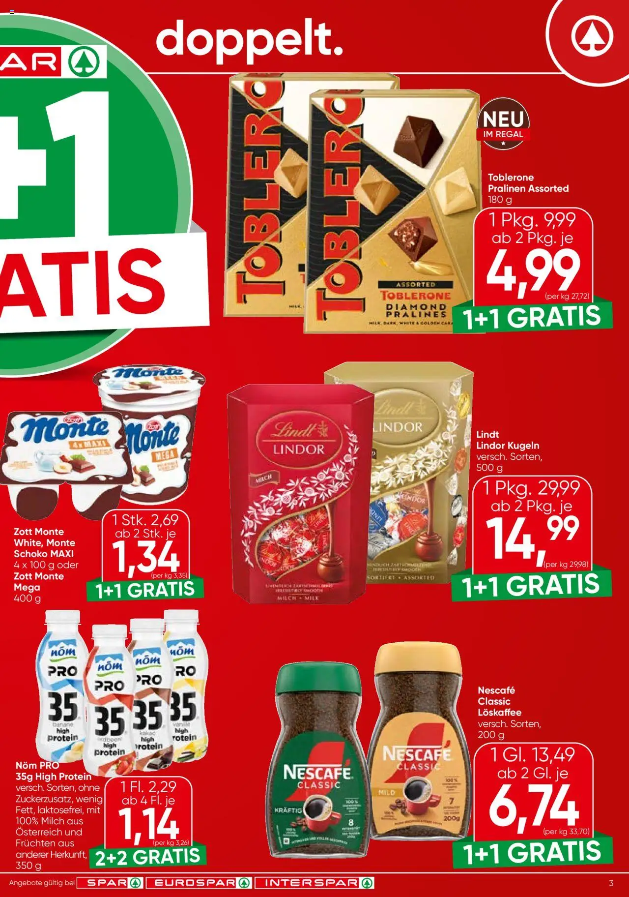 Spar Flugblatt -Burgenland gültig ab 11.09.2025 | Seite: 3 | Produkte: Regal, Milch
