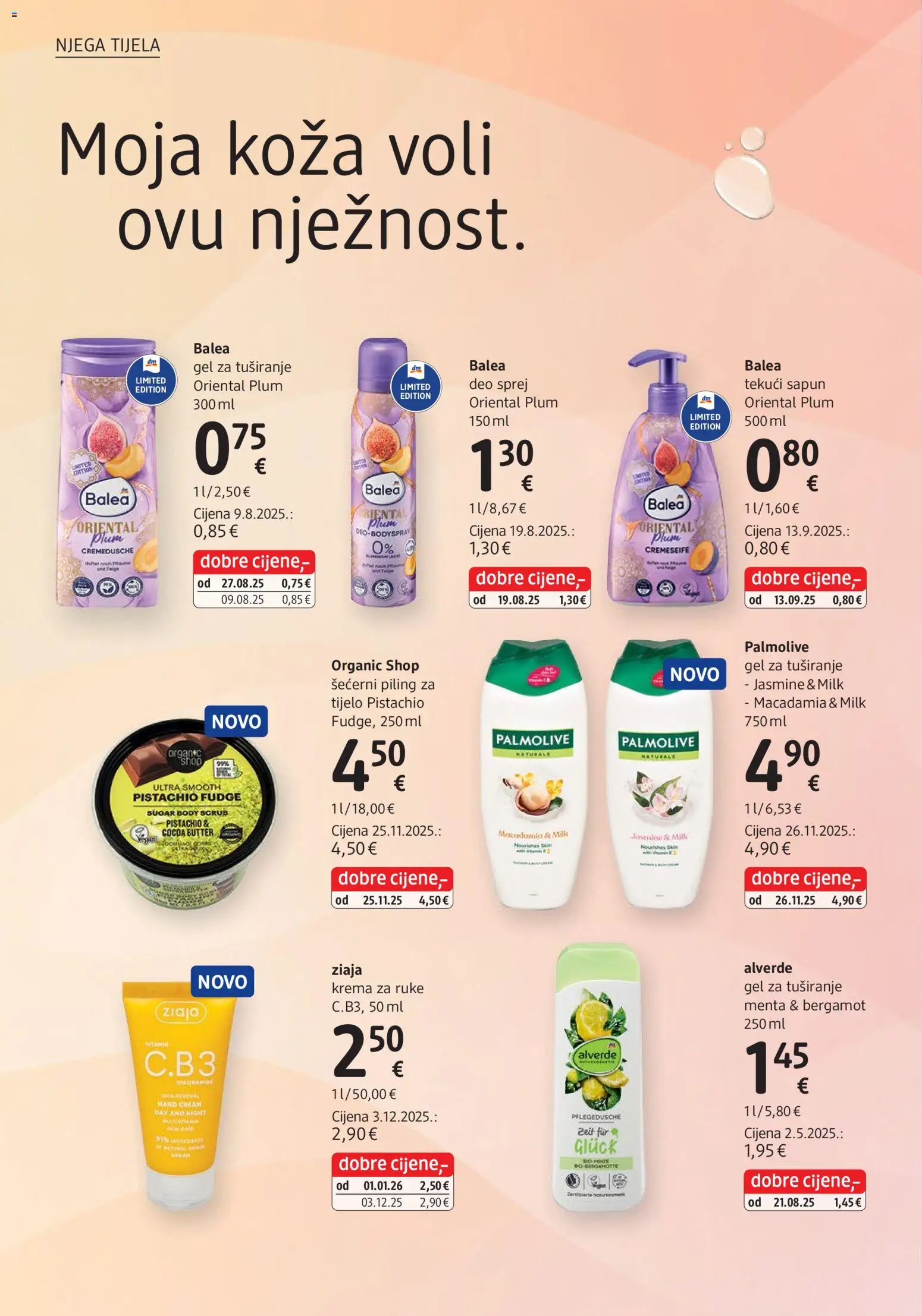 DM katalog | vrijedi od 01.03.2026 | Stranica: 16 | Proizvodi: Piling, Krema za ruke, Gel za tuširanje, Krema