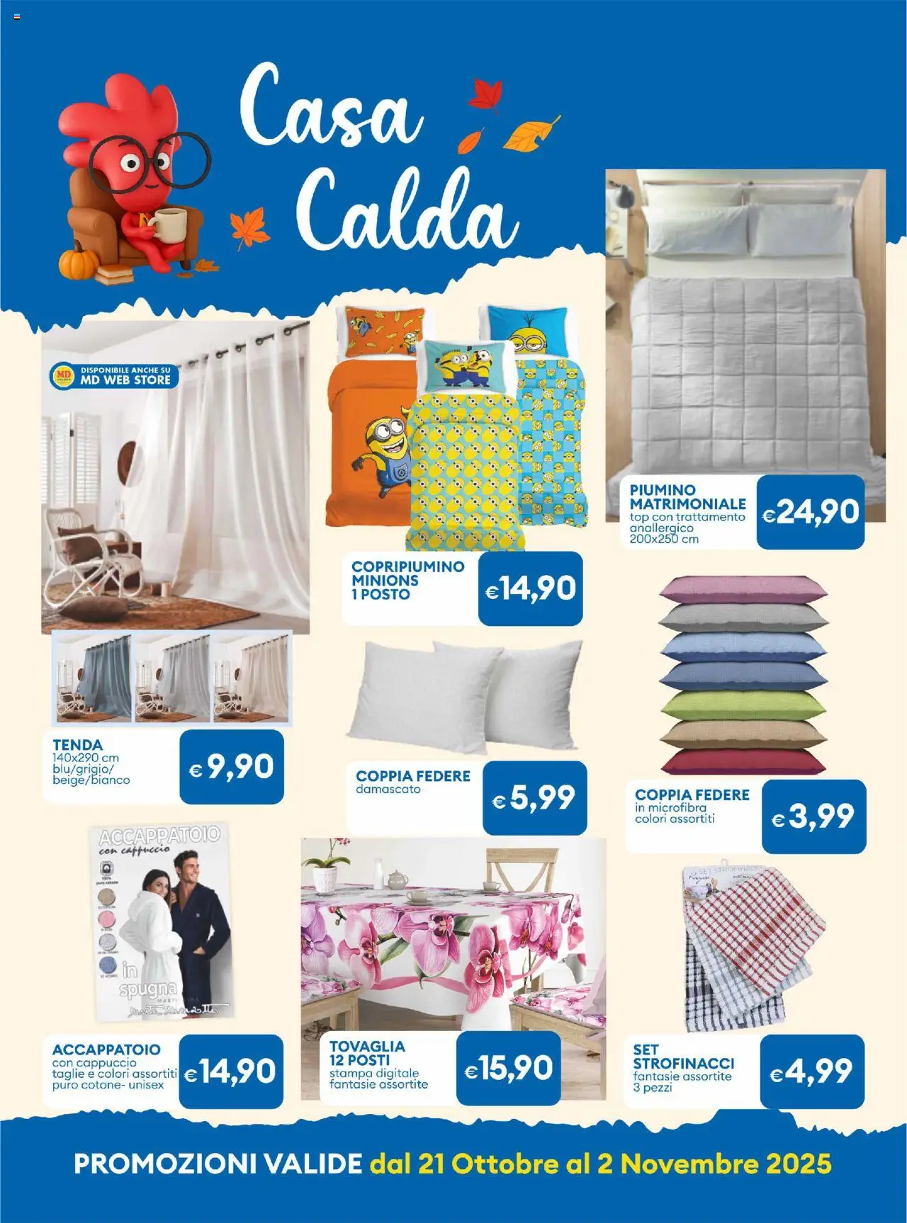 Volantino MD Discount del 21.10.2025 | Pagina: 23 | Prodotti: Spugna, Accappatoio, Cappuccio, Stampa