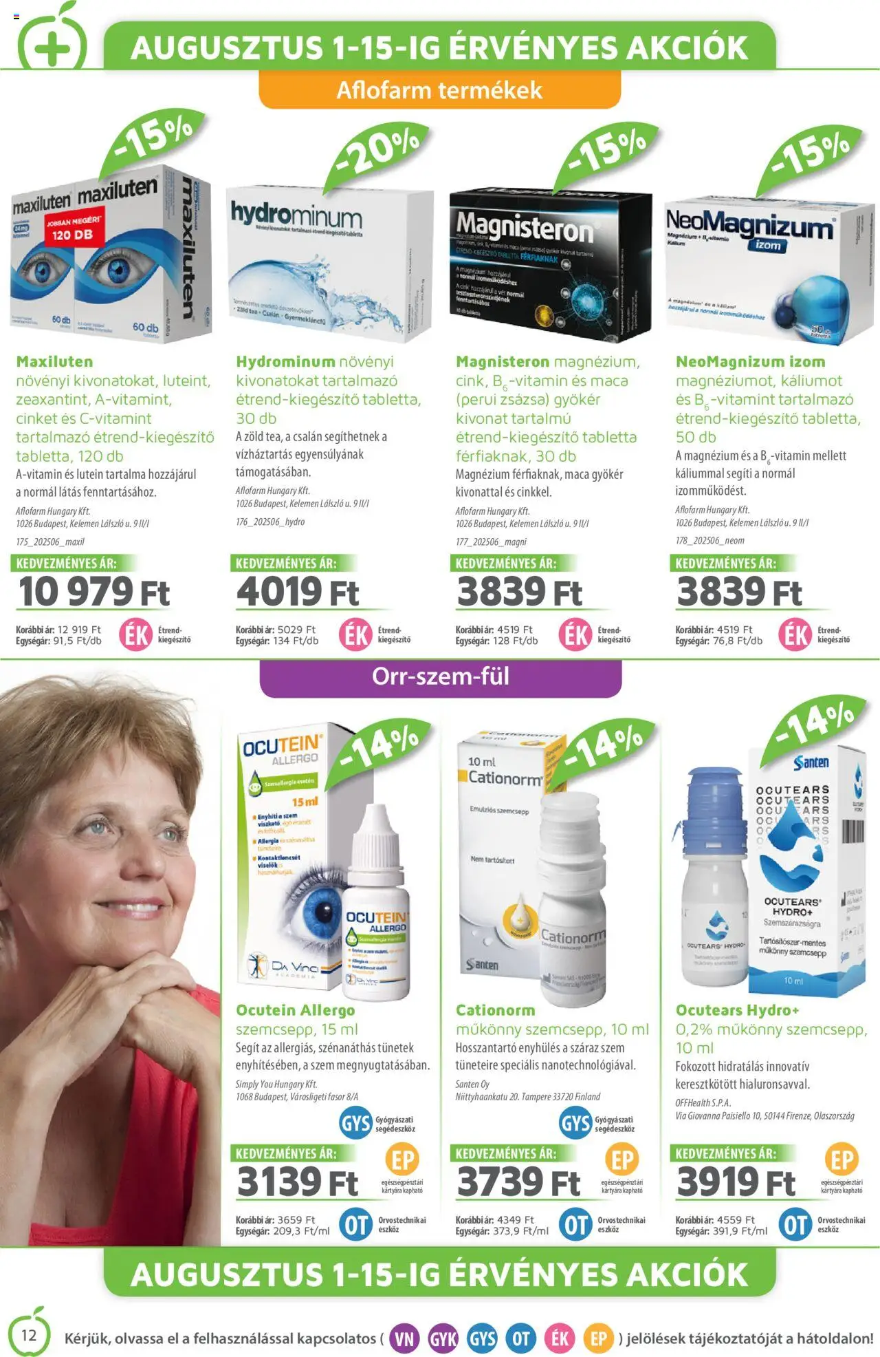 Alma Gyógyszertárak akciós ujság - amely érvényes a következő dátumtól: 01.08.2025 | Oldal: 12 | Termékek: Zöld tea, Tea