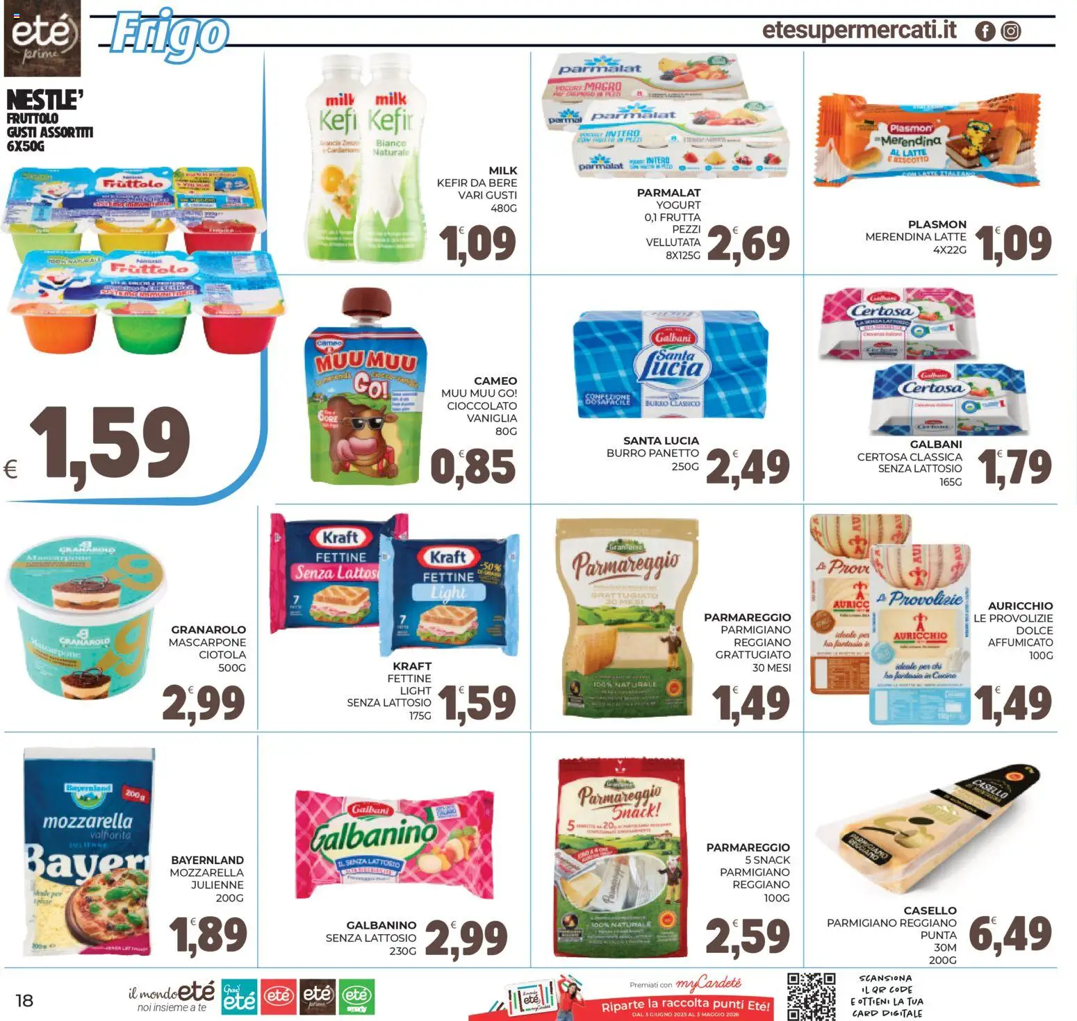 Volantino Eté del 24.03.2026 | Pagina: 18 | Prodotti: Cioccolato, Frutta, Mozzarella, Latte