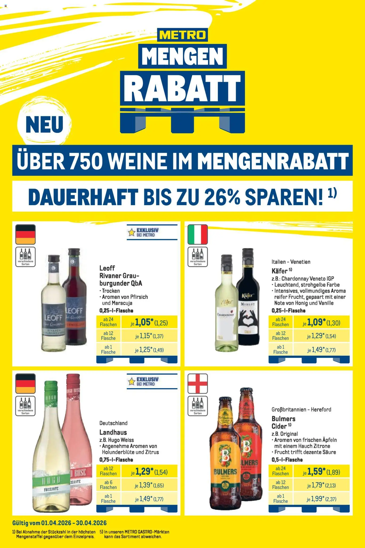 Metro Monats-Mix – gültig ab 01.04.2026 | Seite: 6 | Produkte: Zitrone, Pfirsich, Hugo