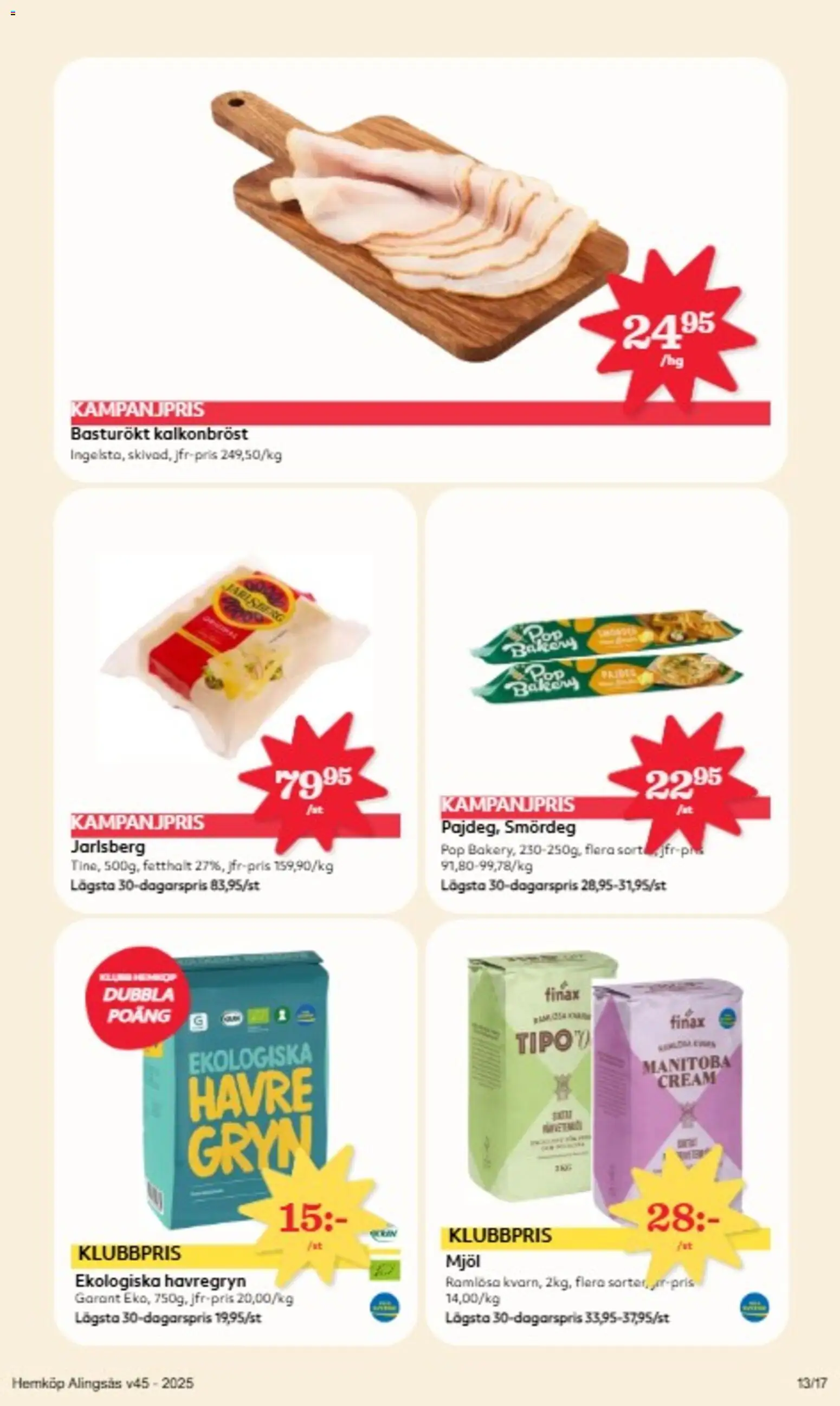Hemköp reklamblad aktuell från 03.11.2025 | Sida: 13 | Produkter: Kvarn, Havregryn