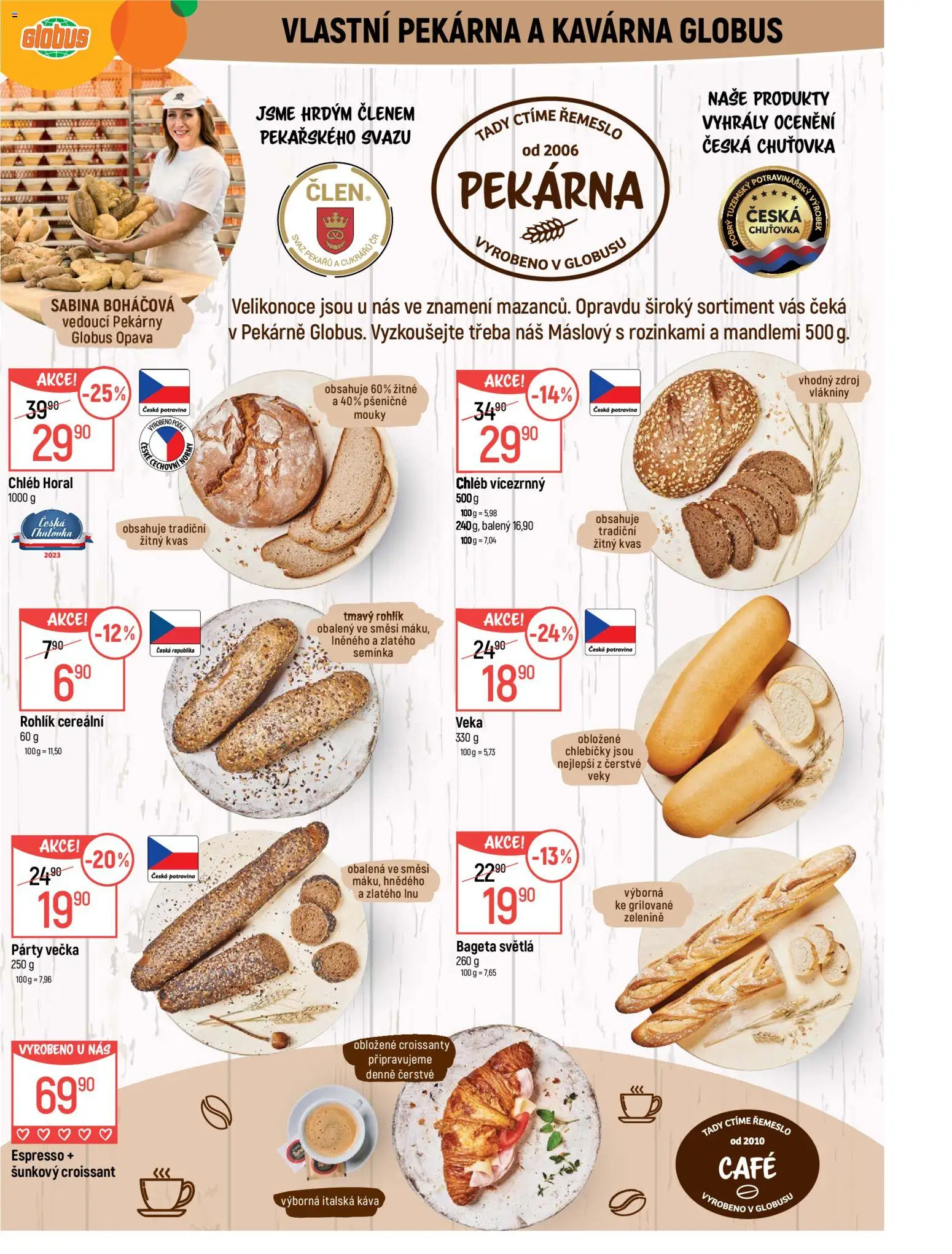 Globus leták - Opava od 01.04.2026 | Strana: 5 | Produkty: Veka, Chléb, Rohlík, Semínka