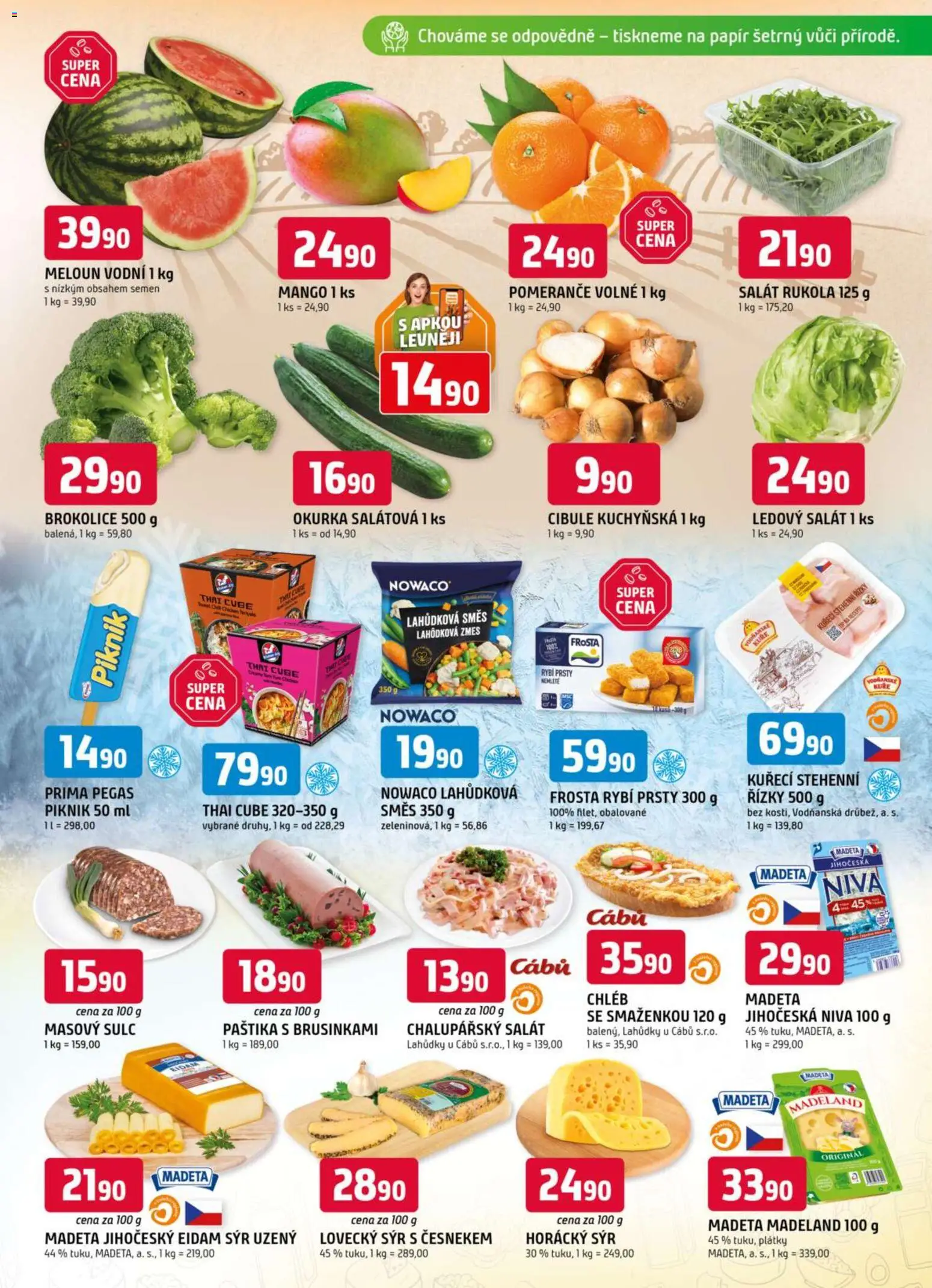 Trefa leták od 18.03.2026 | Strana: 3 | Produkty: Chléb, Cibule, Ledový salát, Okurka