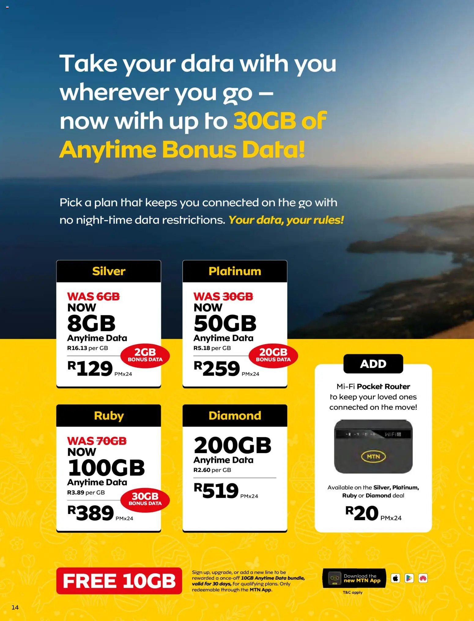 New MTN catalogue – valid from 07.04.2026 | Page: 14 | Products: Data, Router