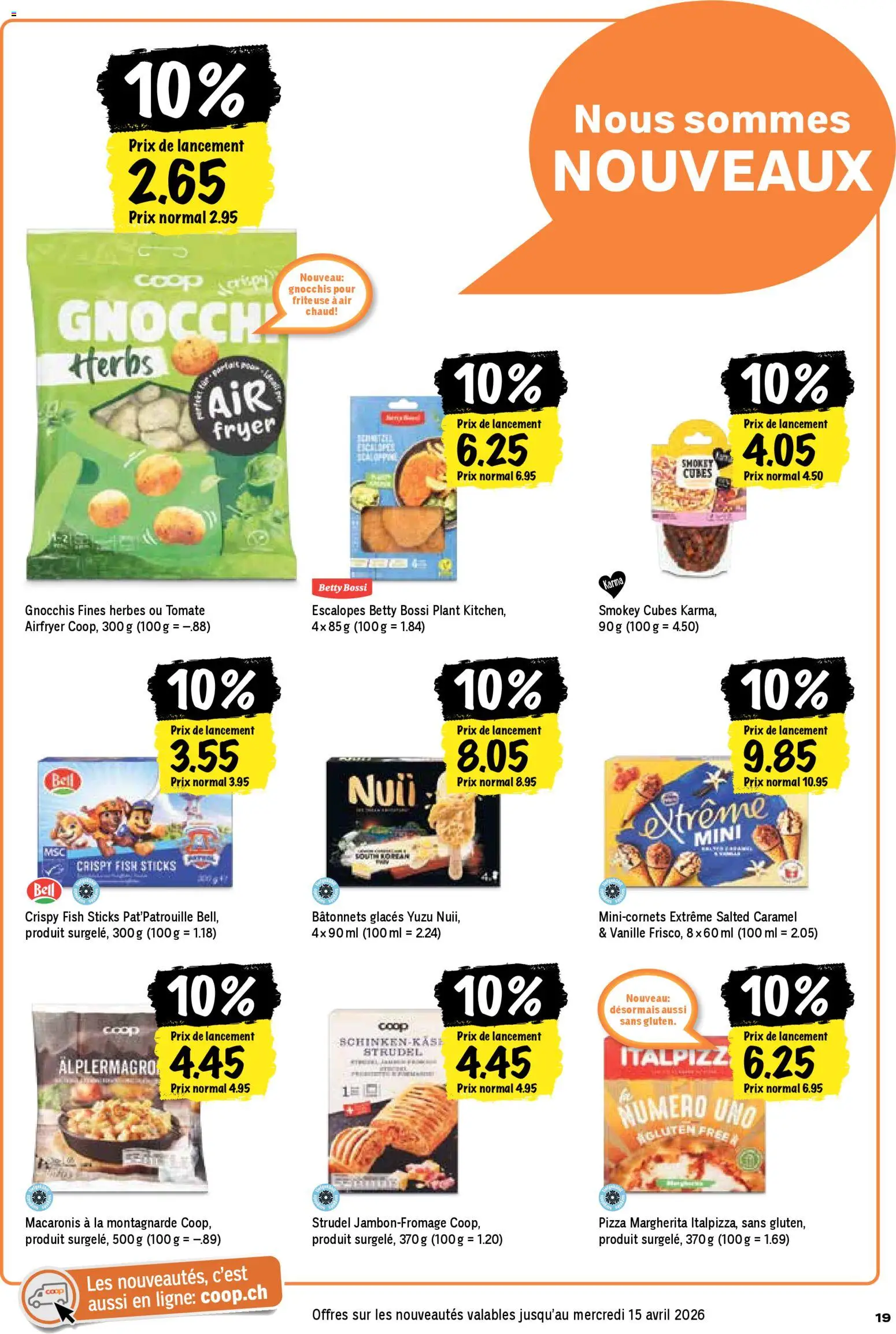 Coop aktionen FR – gültig ab 31.03.2026 | Seite: 19 | Produkte: Pizza