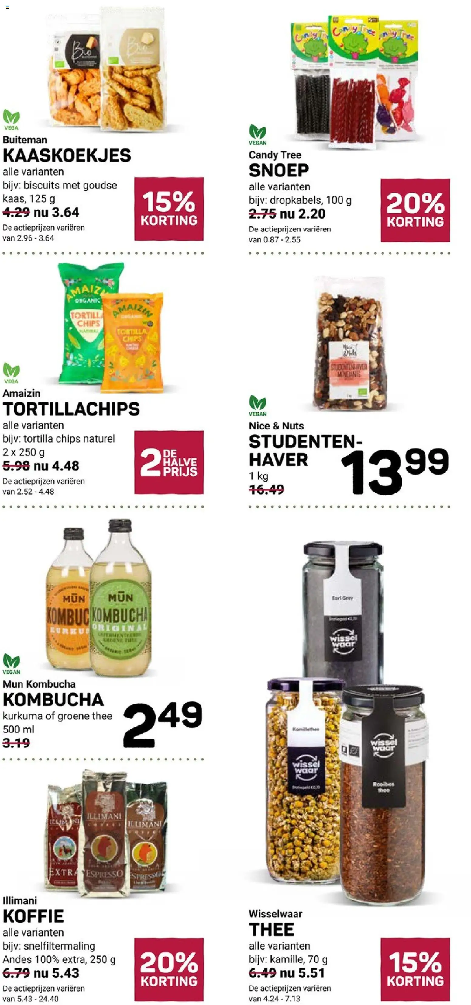 {H1} | Pagina: 6 | Producten: Thee, Tortillachips, Haver, Nice