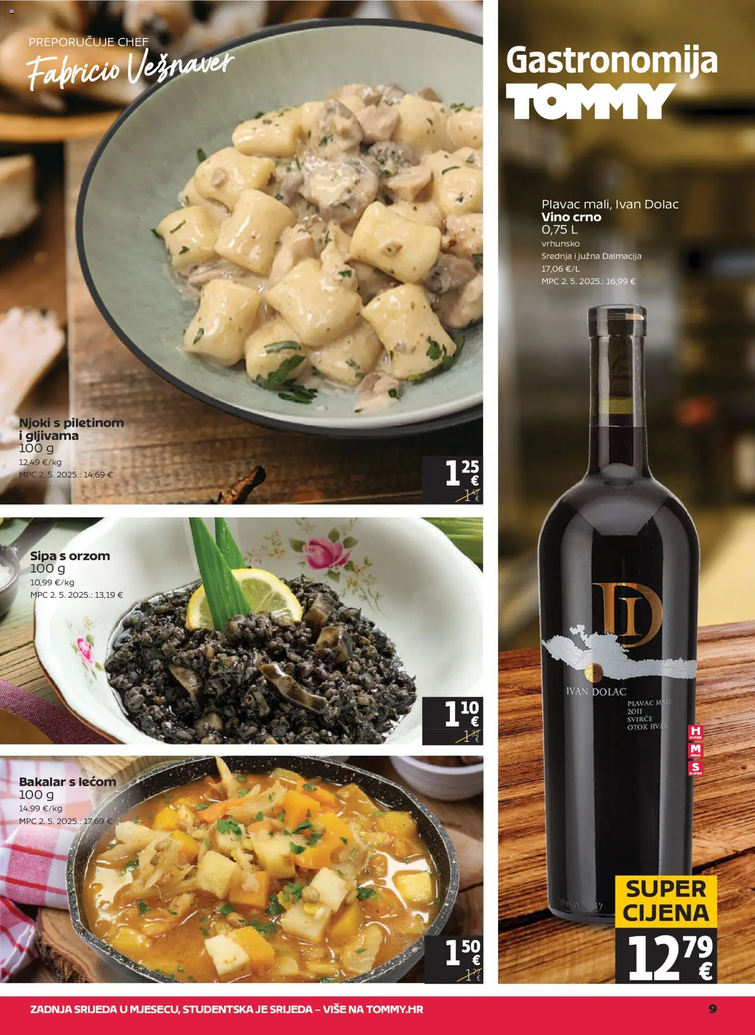 Tommy katalog | vrijedi od 23.10.2025 | Stranica: 9 | Proizvodi: Sipa, Vino, Njoki, Bakalar