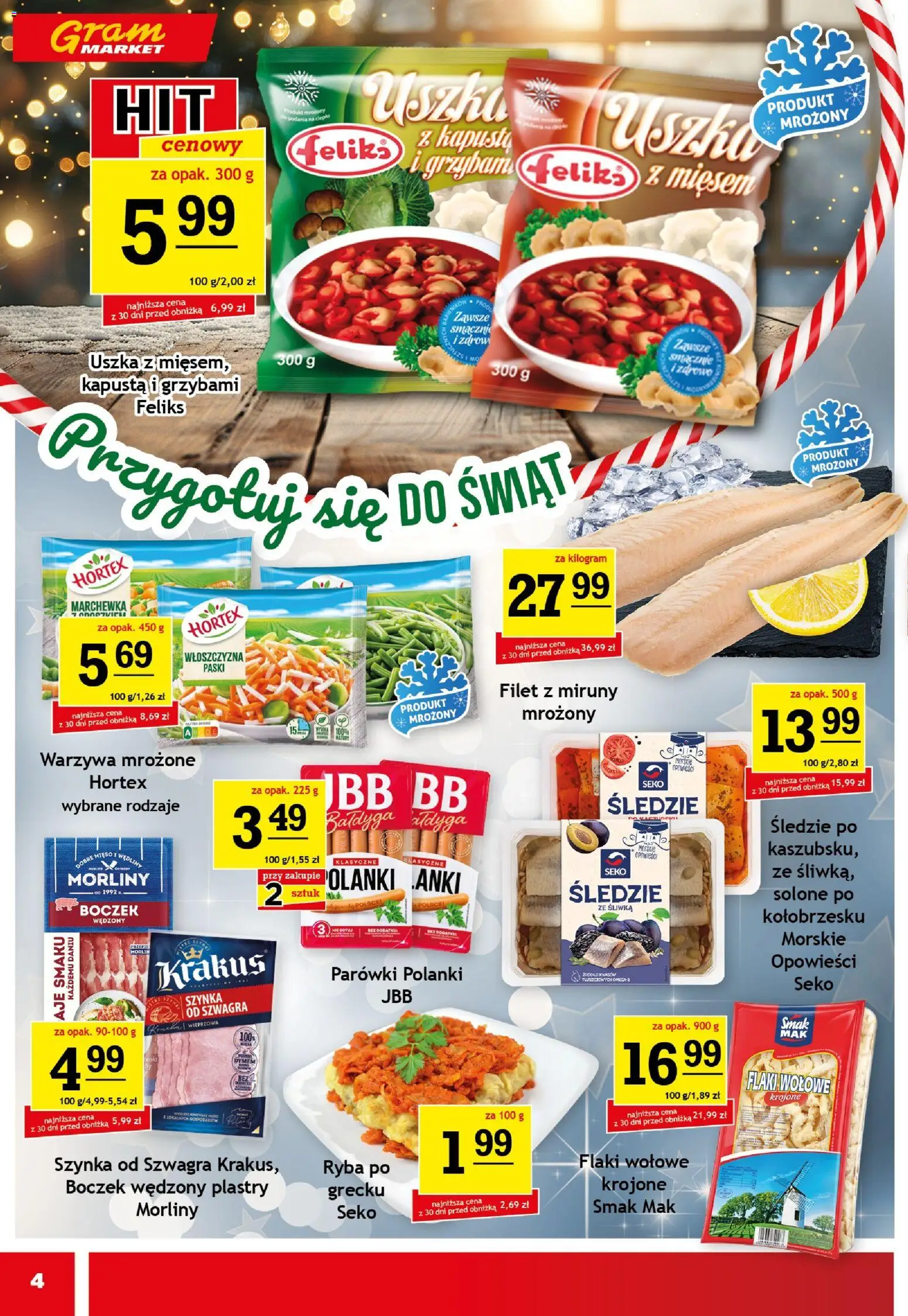 Gram Market Gazetka od 10.12.2025 | Strona: 4 | Produkty: Kapusta, Mięso, Parówki, Warzywa