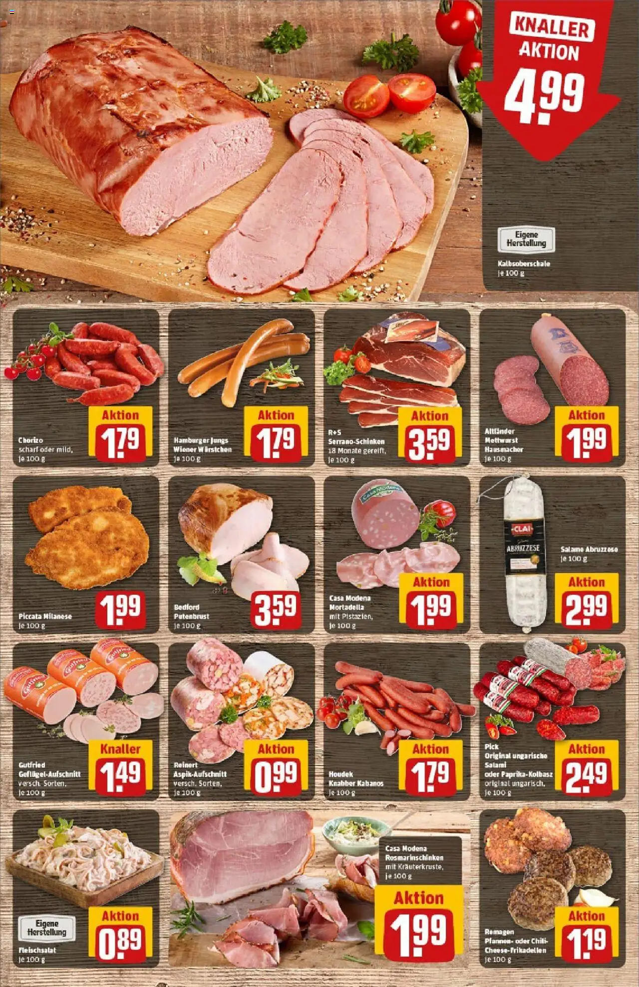Rewe prospekt Hamburg	 - gültig ab dem 20.07.2025 | Seite: 12 | Produkte: Wiener wurstchen, Salami