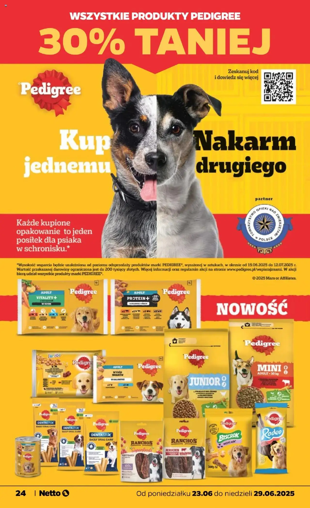 Netto gazetka - Spożywcza od 23.06.2025 | Strona: 24 | Produkty: Pedigree, Karma dla psów