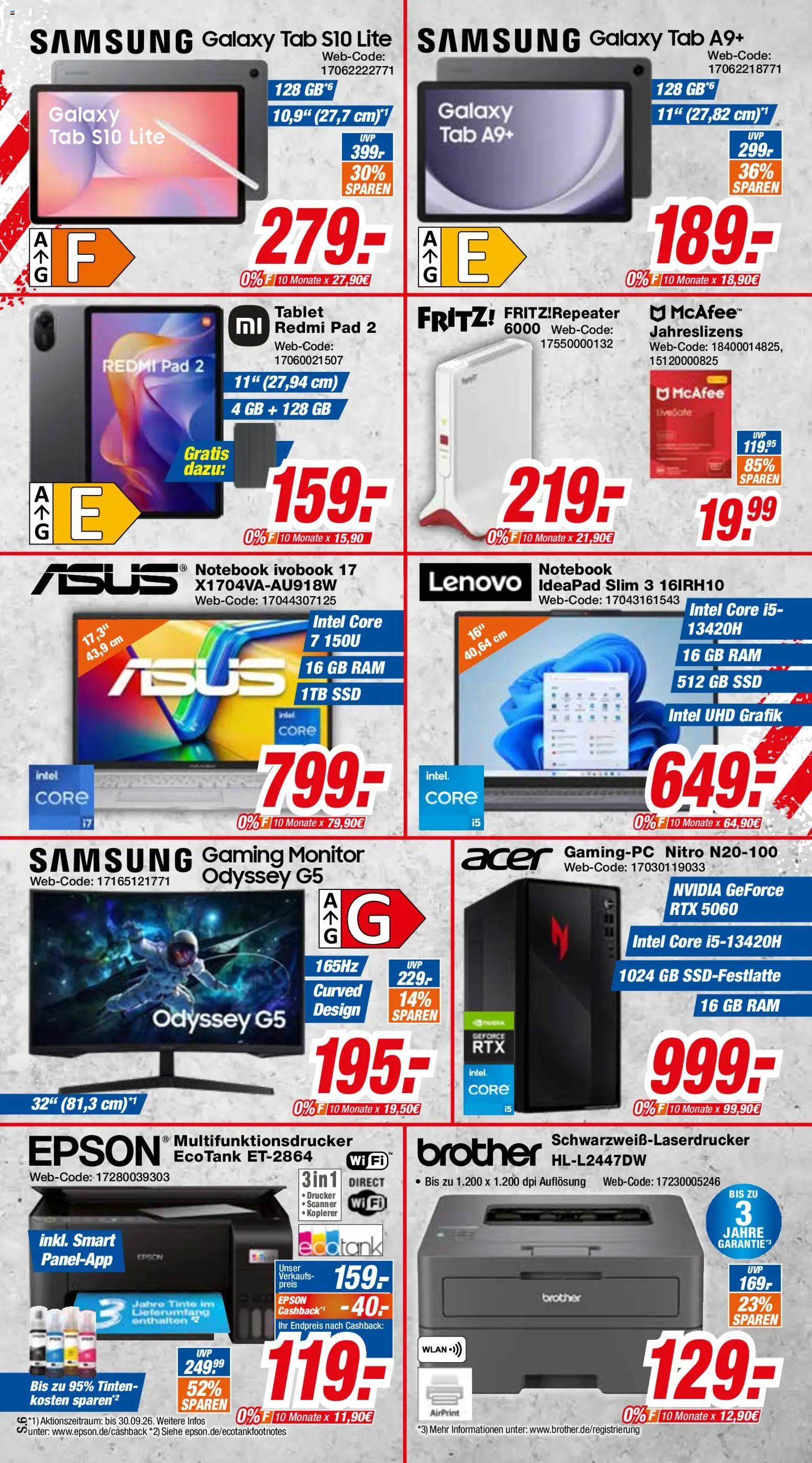 Expert Giessen – gültig ab 23.03.2026 | Seite: 6 | Produkte: Lenovo, Notebook, Tablet, Drucker