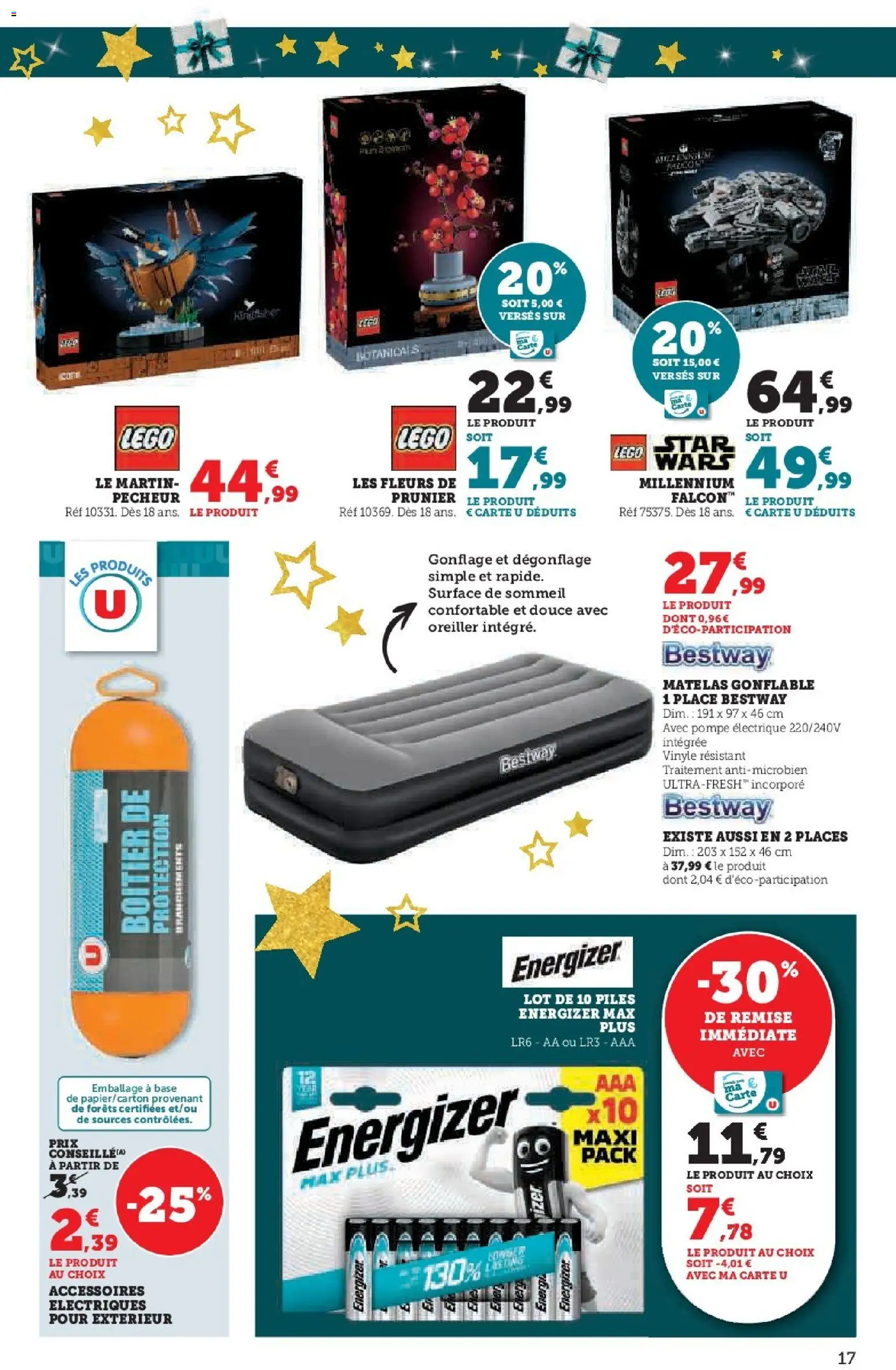 {H1} | Page: 17 | Produits: Légo, Base, Oreiller, Piles