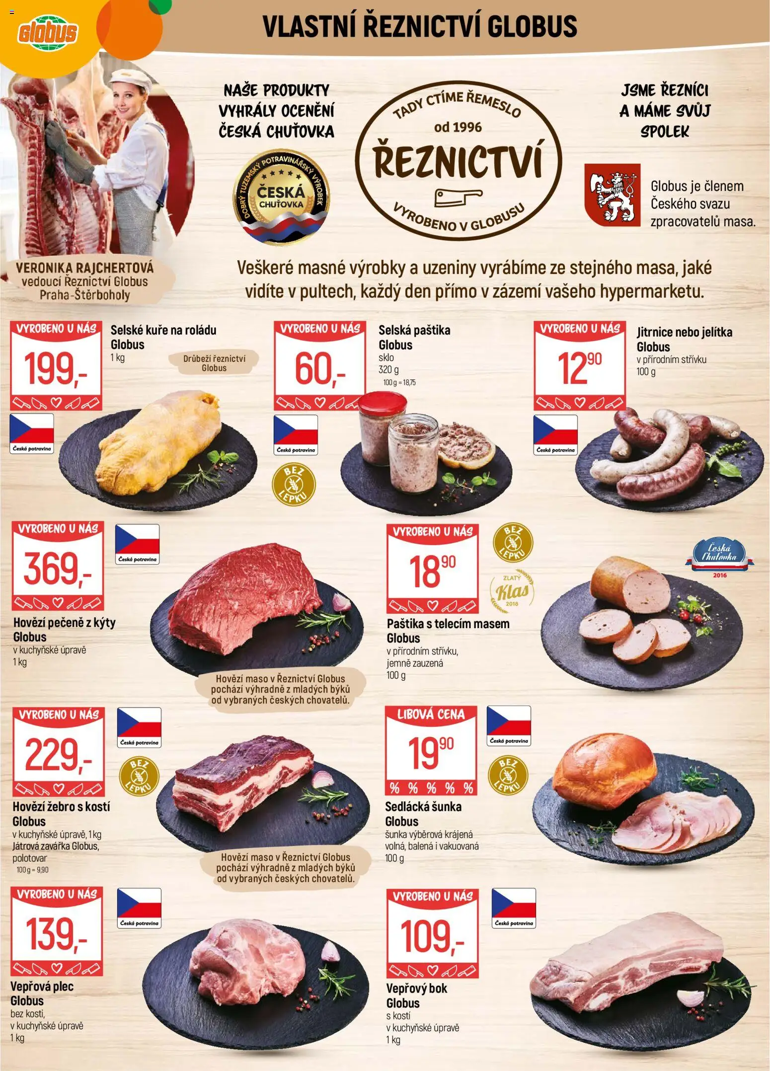 Globus leták - Praha-Štěrboholy od 21.01.2026 | Strana: 7 | Produkty: Šunka, Hovězí maso, Vepřový bok, Uzeniny