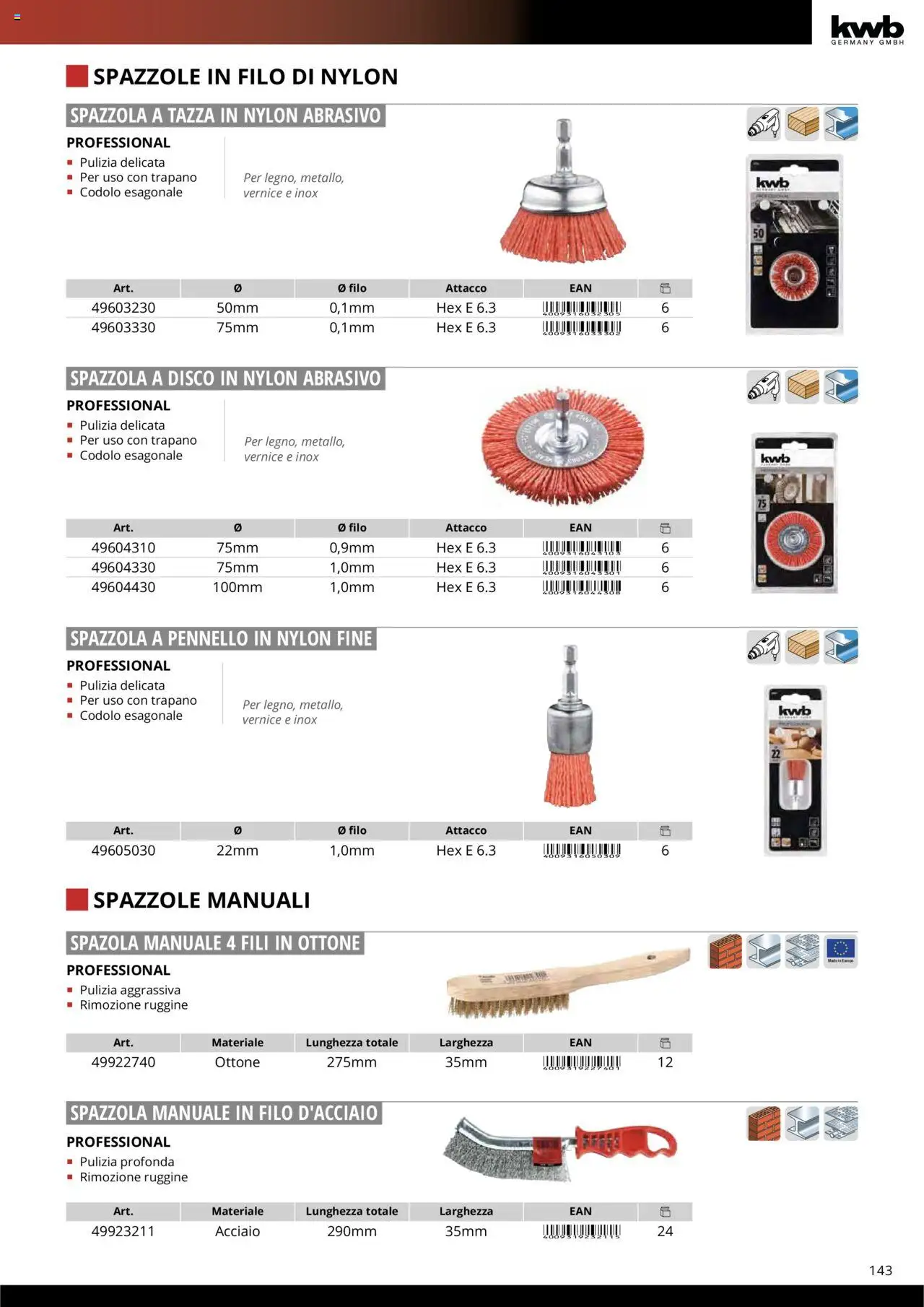 Volantino Einhell del 10.10.2025 | Pagina: 145 | Prodotti: Spazzola, Pennello, Trapano, Disco