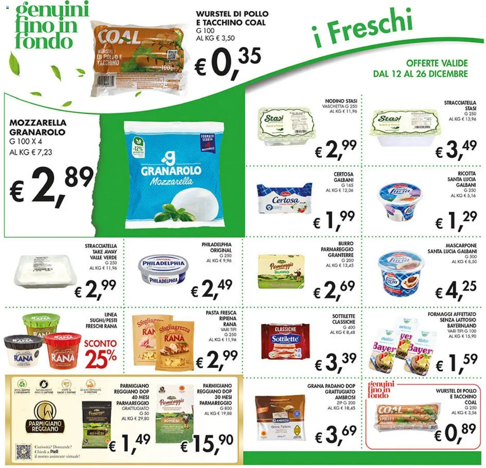 Volantino Coal del 12.12.2025 | Pagina: 8 | Prodotti: Tacchino, Pasta, Wurstel, Parmigiano