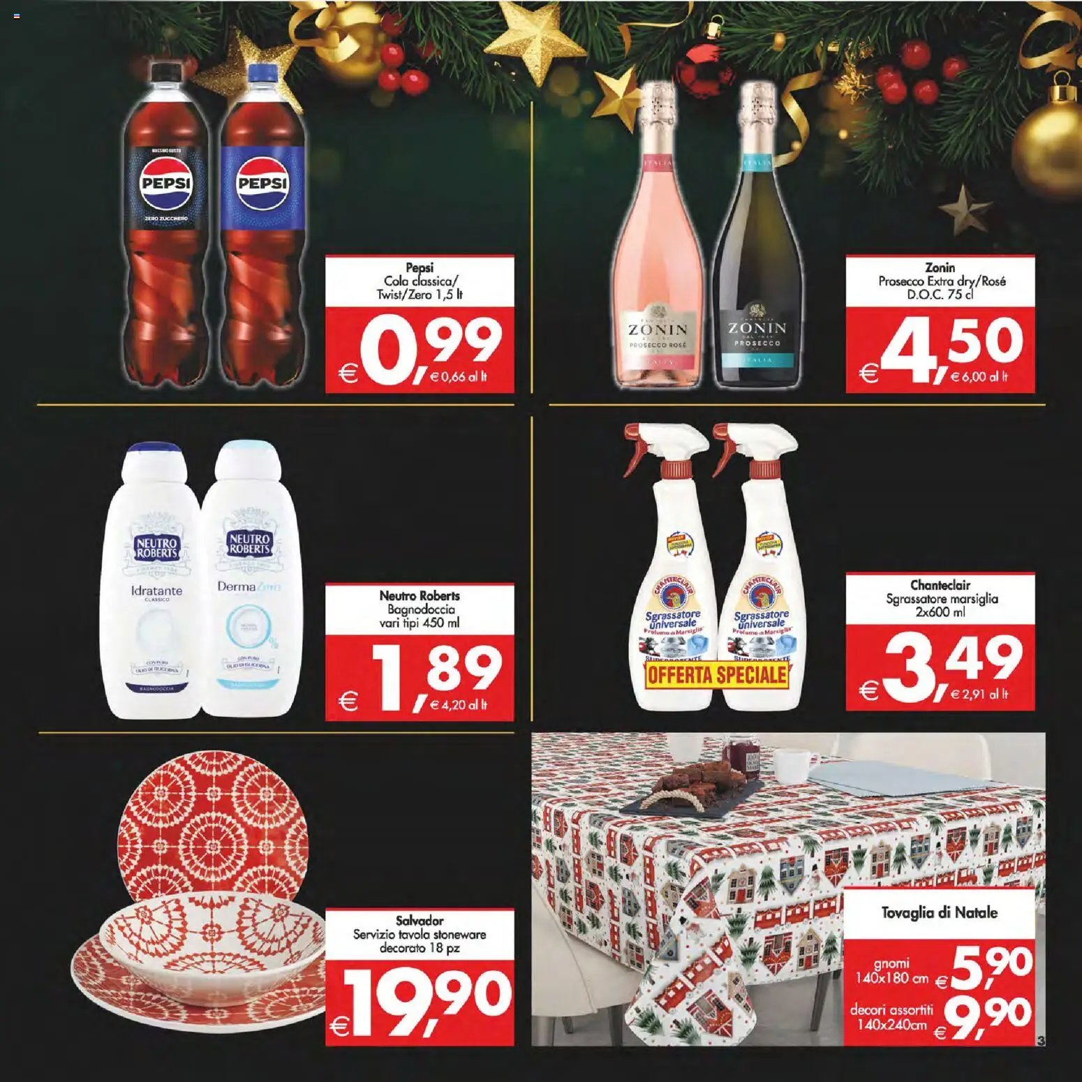 Volantino Decò del 05.12.2025 | Pagina: 3 | Prodotti: Prosecco, Zucchero, Pepsi, Profumo