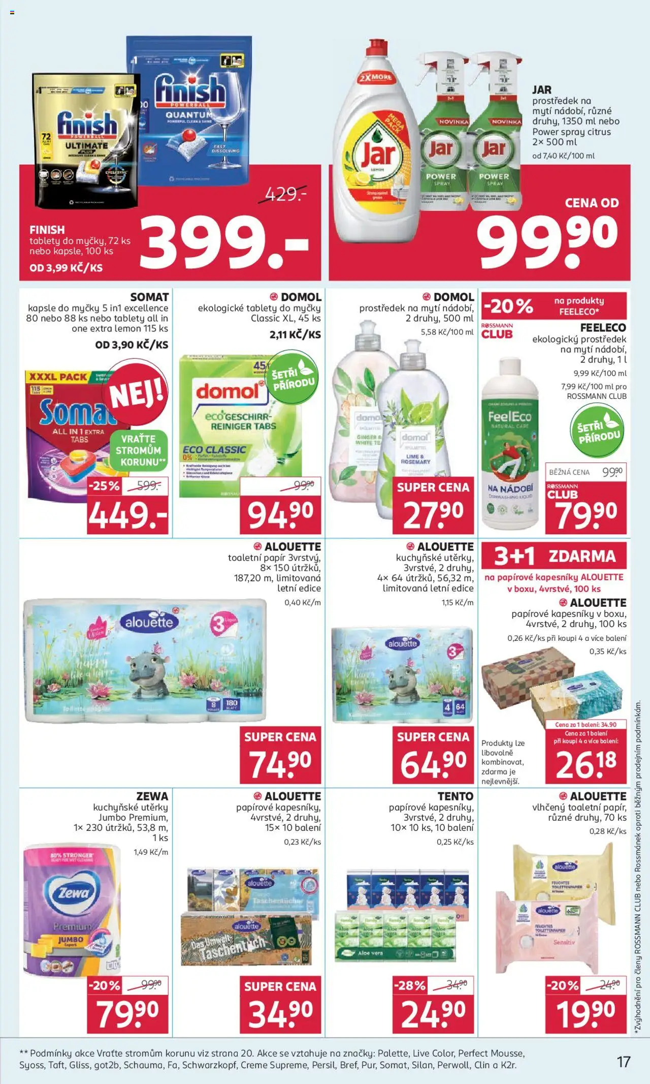 Rossmann leták od 13.08.2025 | Strana: 17 | Produkty: Clin, Utěrky, Zewa, Somat