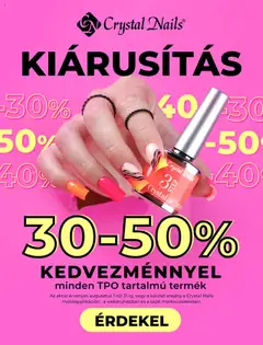 Crystal Nails Kiárusítás - amely érvényes a következő dátumtól: 01.08.2025