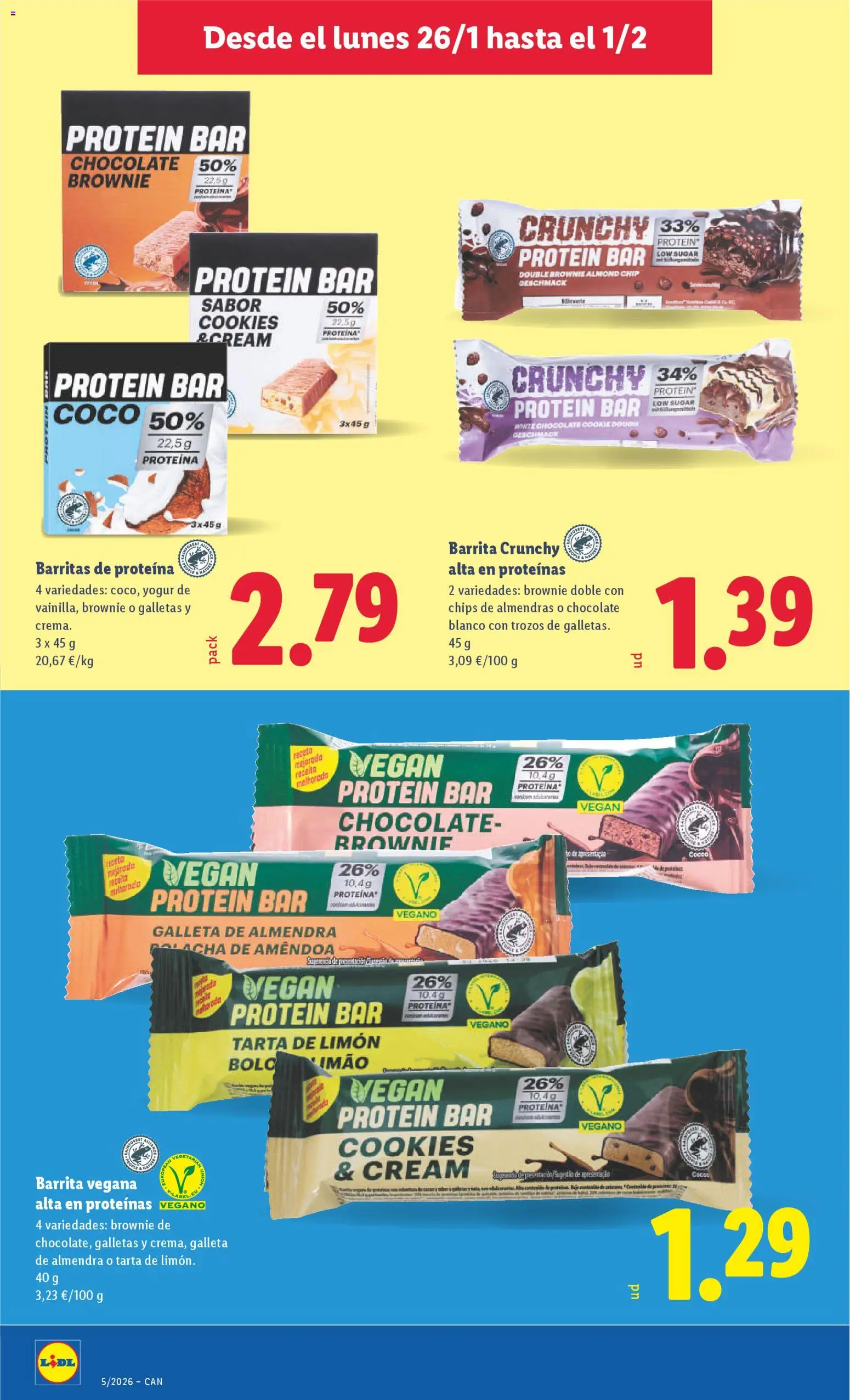 Lidl - Canarias │ válido desde el 26.01.2026 | Página: 24 | Productos: Chocolate, Τυρόπιτα, Crema, Galletas