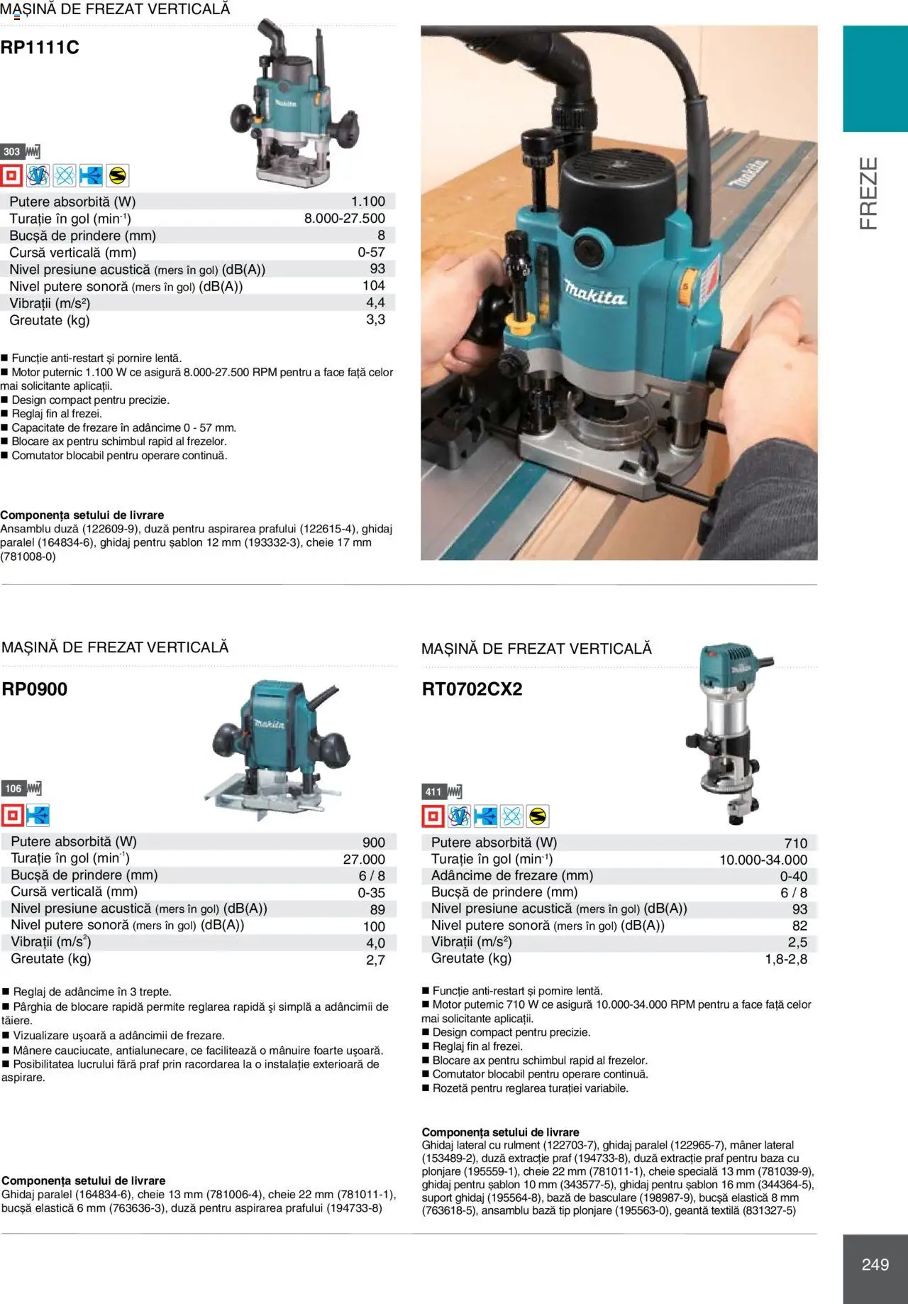 Noul catalog Makita – valabil de la 08.01.2025 | Pagină: 249 | Produse: Geantă, Mâner
