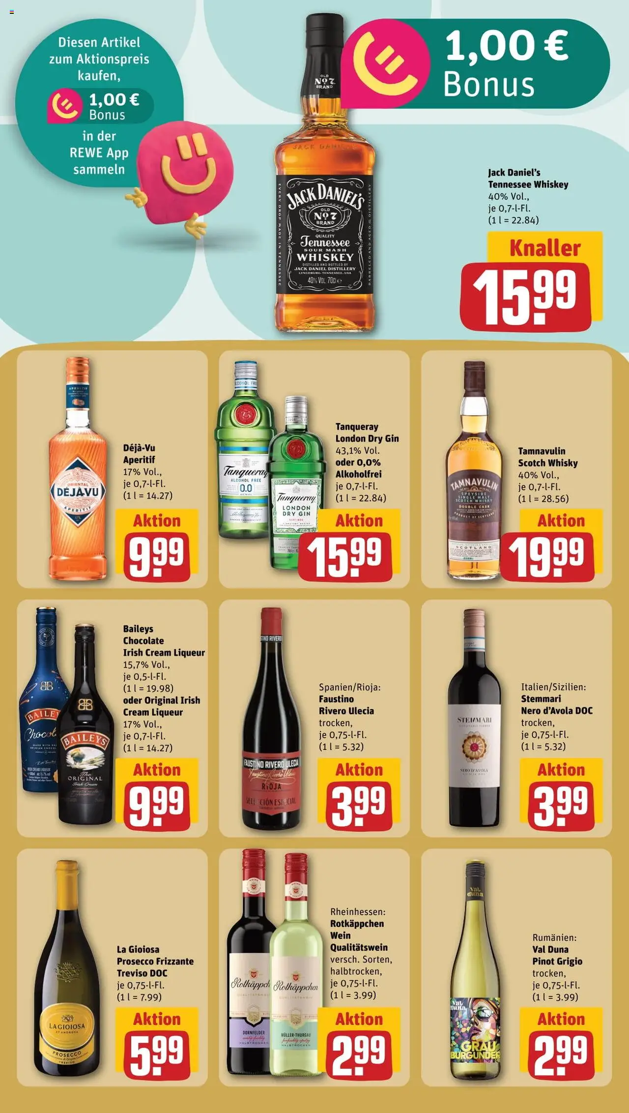 Rewe ihr Kaufpark Prospekt 	 – gültig ab 22.09.2025 | Seite: 22 | Produkte: Jack Daniel's, Prosecco, Baileys, Gin