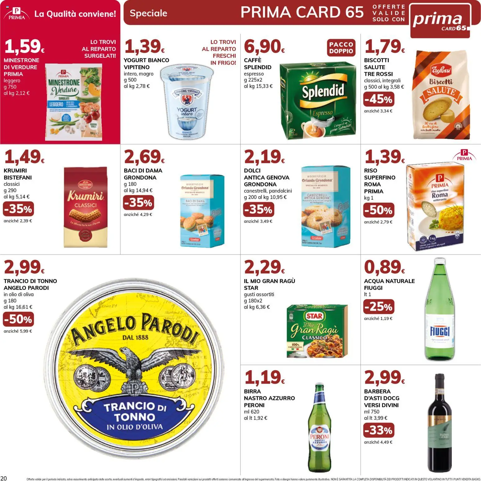 Volantino Basko del 24.02.2026 | Pagina: 20 | Prodotti: Verdure, Olio, Ragú, Acqua naturale