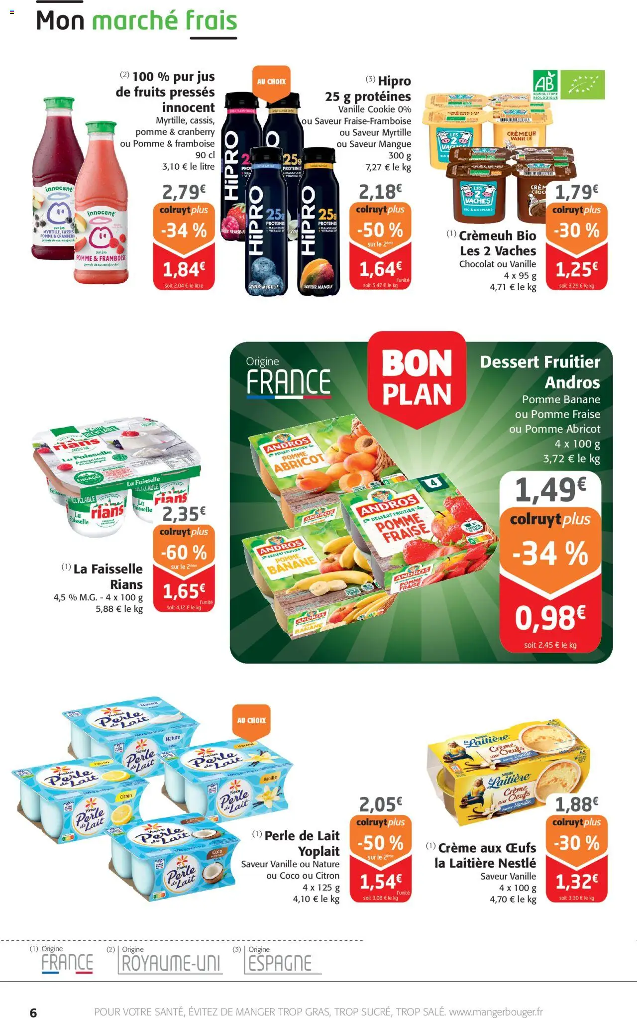  | Page: 6 | Produits: Fraise, Pomme, Œufs, Crème