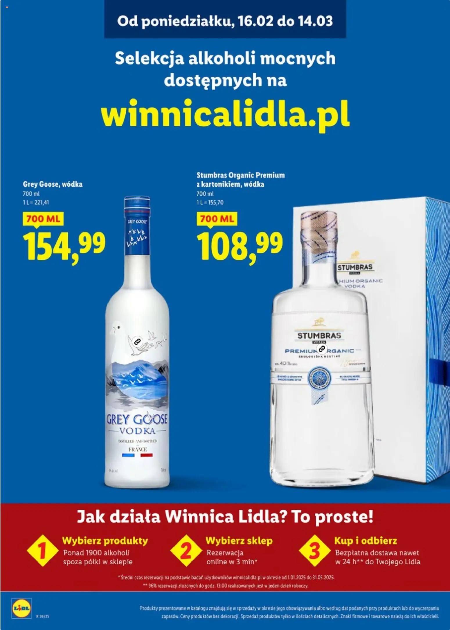 Lidl Katalog alkoholi mocnych od 16.02.2026 | Strona: 23 | Produkty: Grey goose, Wódka Stumbras, Vodka, Wódka