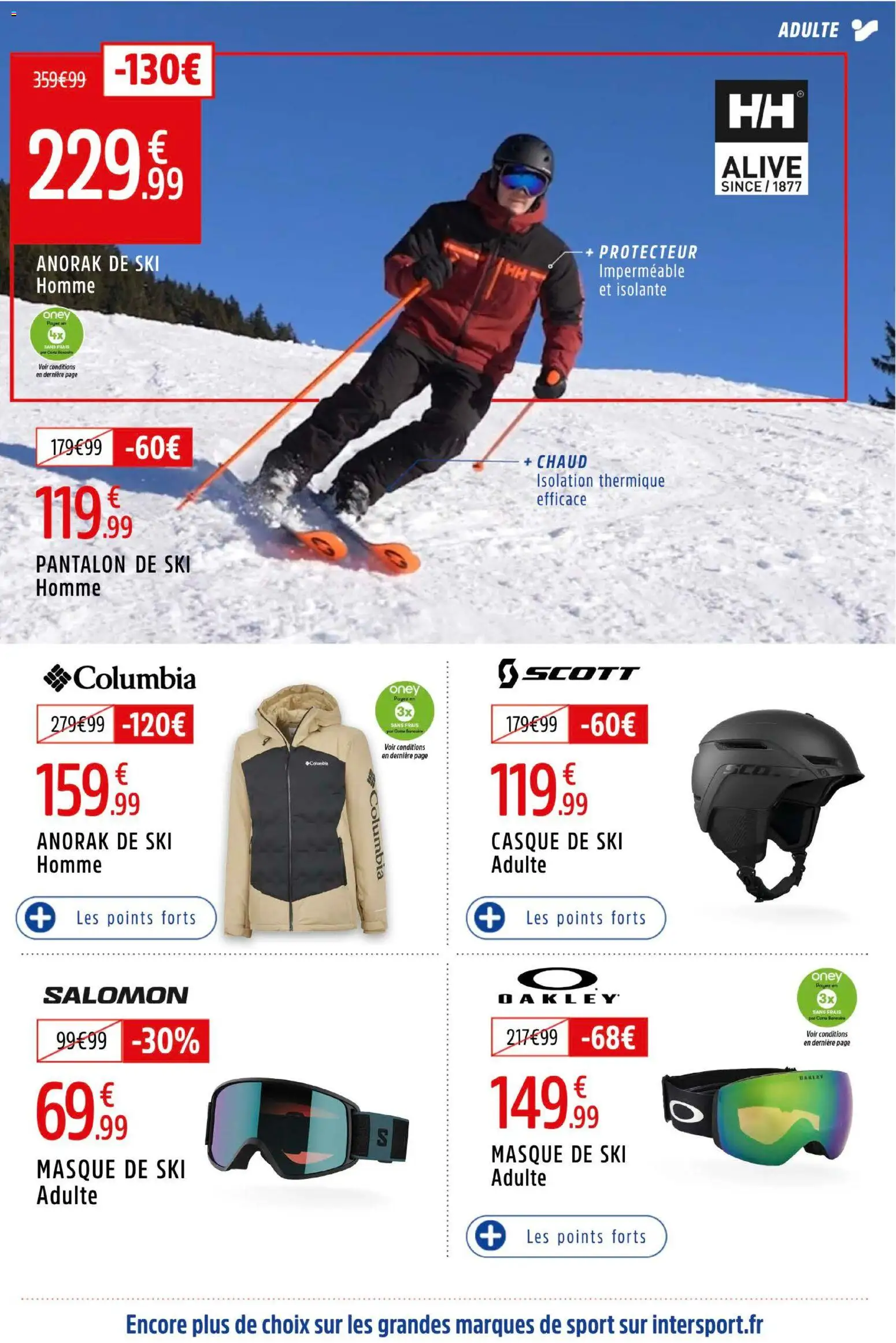 {H1} | Page: 3 | Produits: Casque de ski, Masque, Pantalon, Casque