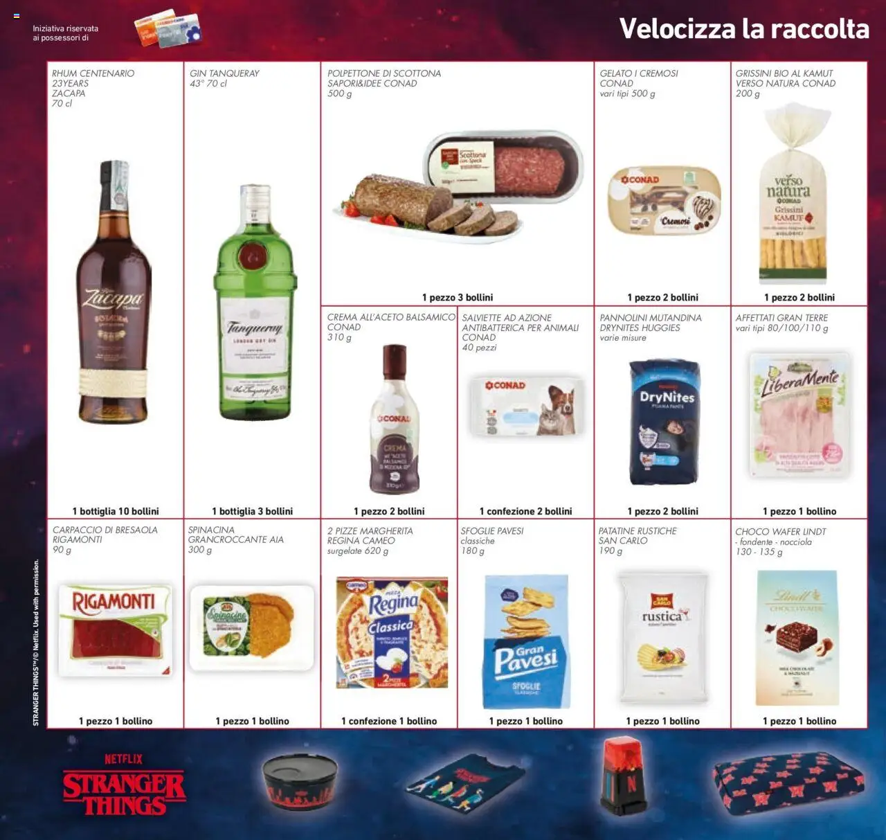 Volantino Conad del 08.10.2025 | Pagina: 44 | Prodotti: Pannolini, Gin, Crackers, Bottiglia