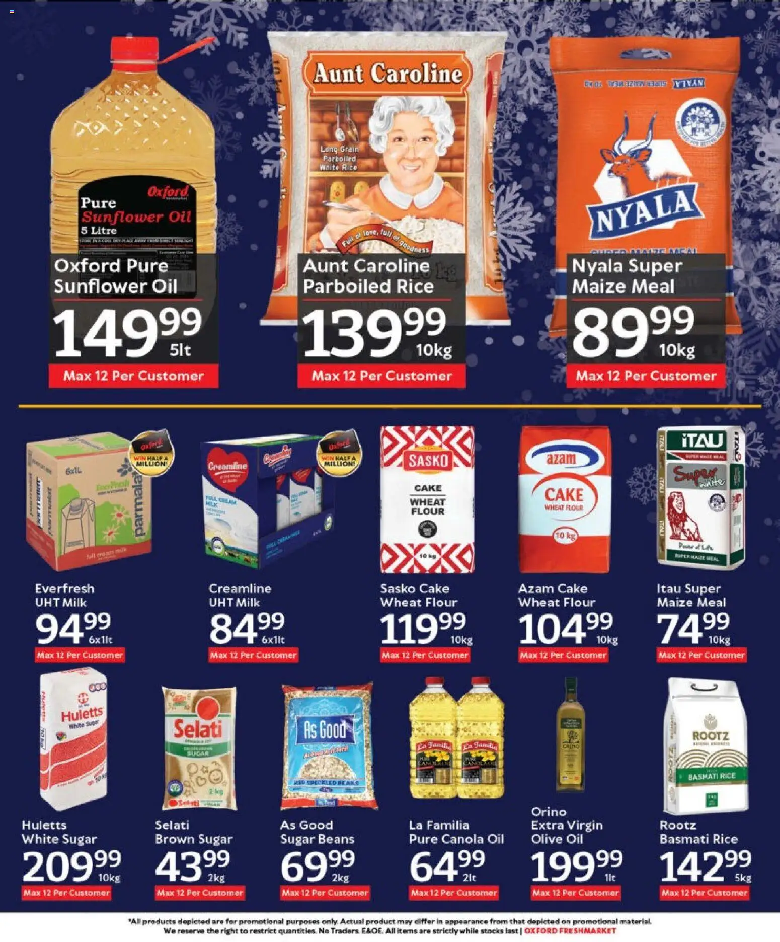 New Oxford Freshmarket catalogue – valid from 12.11.2025 | Page: 7 | Products: Beans, Oil, Rice, Cream