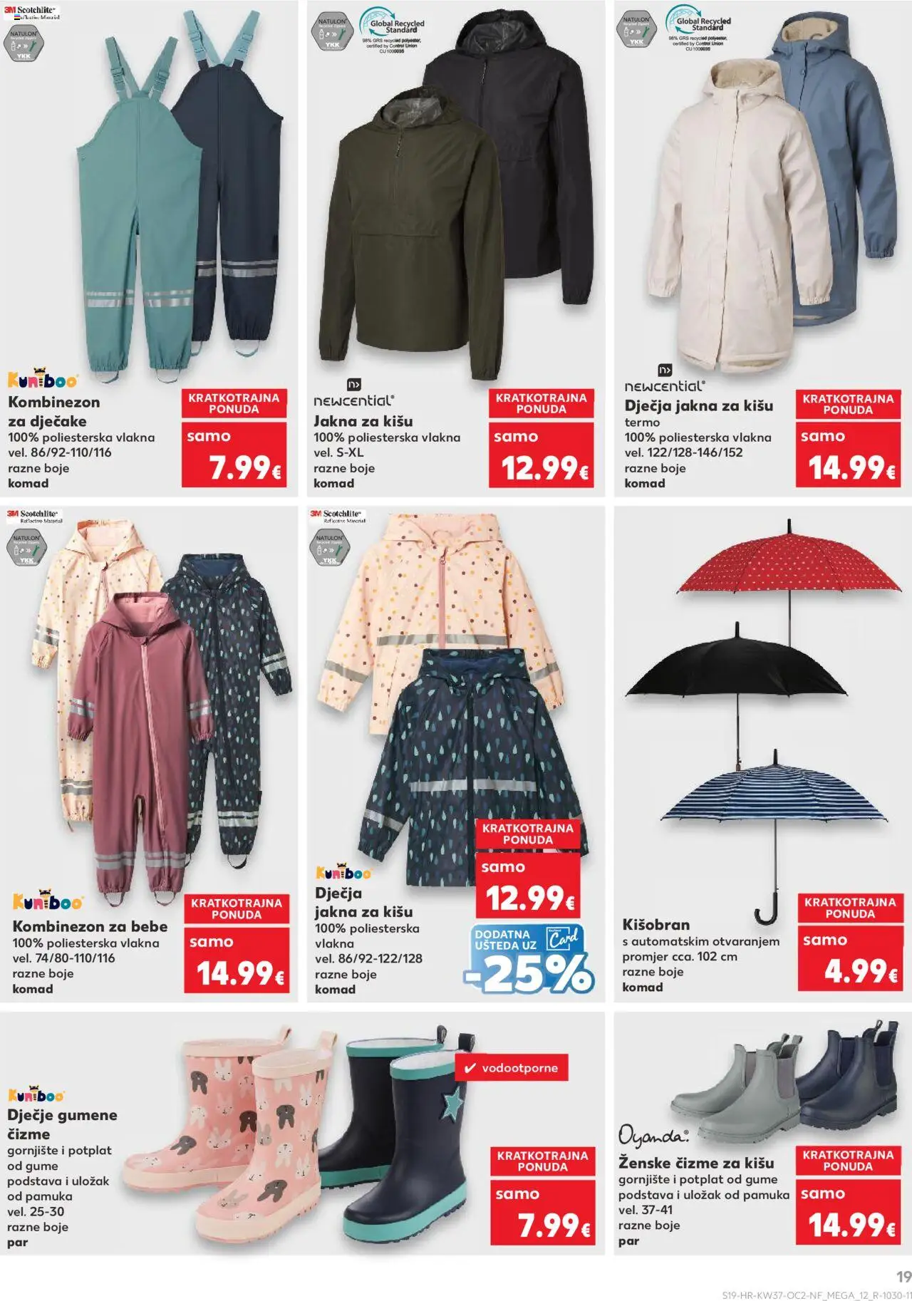 Kaufland katalog | vrijedi od 10.09.2025 | Stranica: 19 | Proizvodi: Čizme, Gumene čizme, Kišobran, Tv