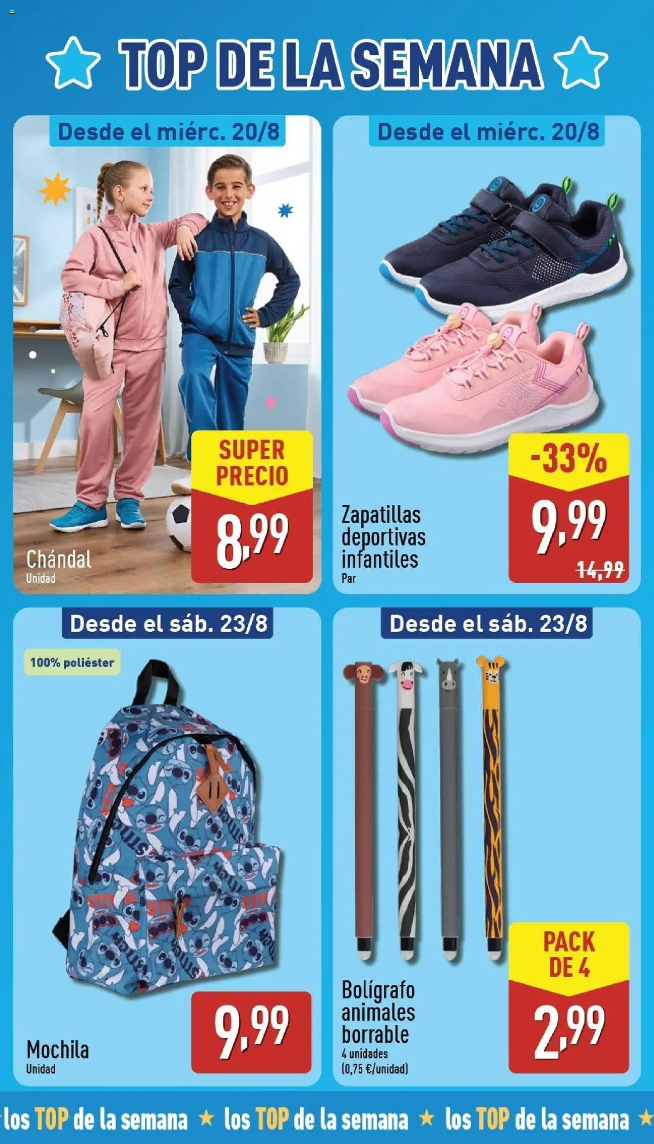 Aldi folleto Canarias │ válido desde el 18.08.2025 | Página: 3 | Productos: Zapatillas deportivas, Zapatillas, Mochila