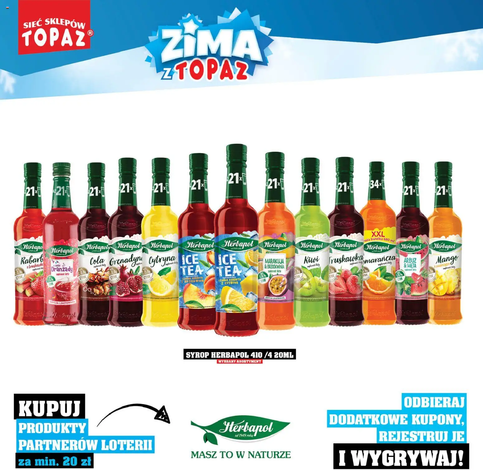 Topaz Gazetka - Katalog Produktów Objętych Loterią od 01.12.2025 | Strona: 76 | Produkty: Mango, Brzoskwinia, Mięta, Kiwi