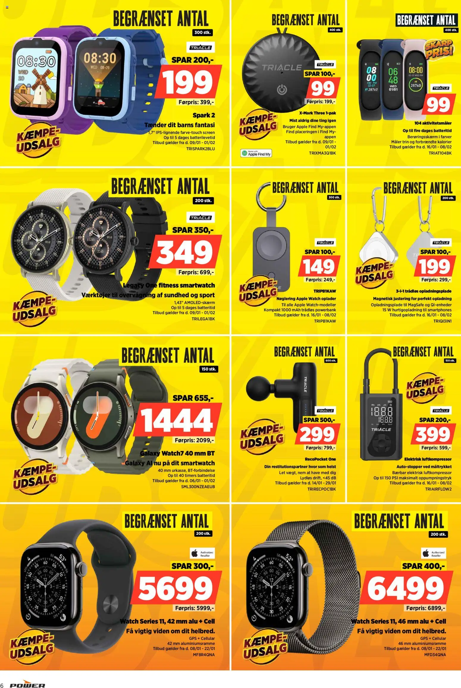 Power tilbudsavis – gyldig fra 16.01.2026 | Side: 6 | Produkter: Powerbank, GPS, Søm, Smartwatch