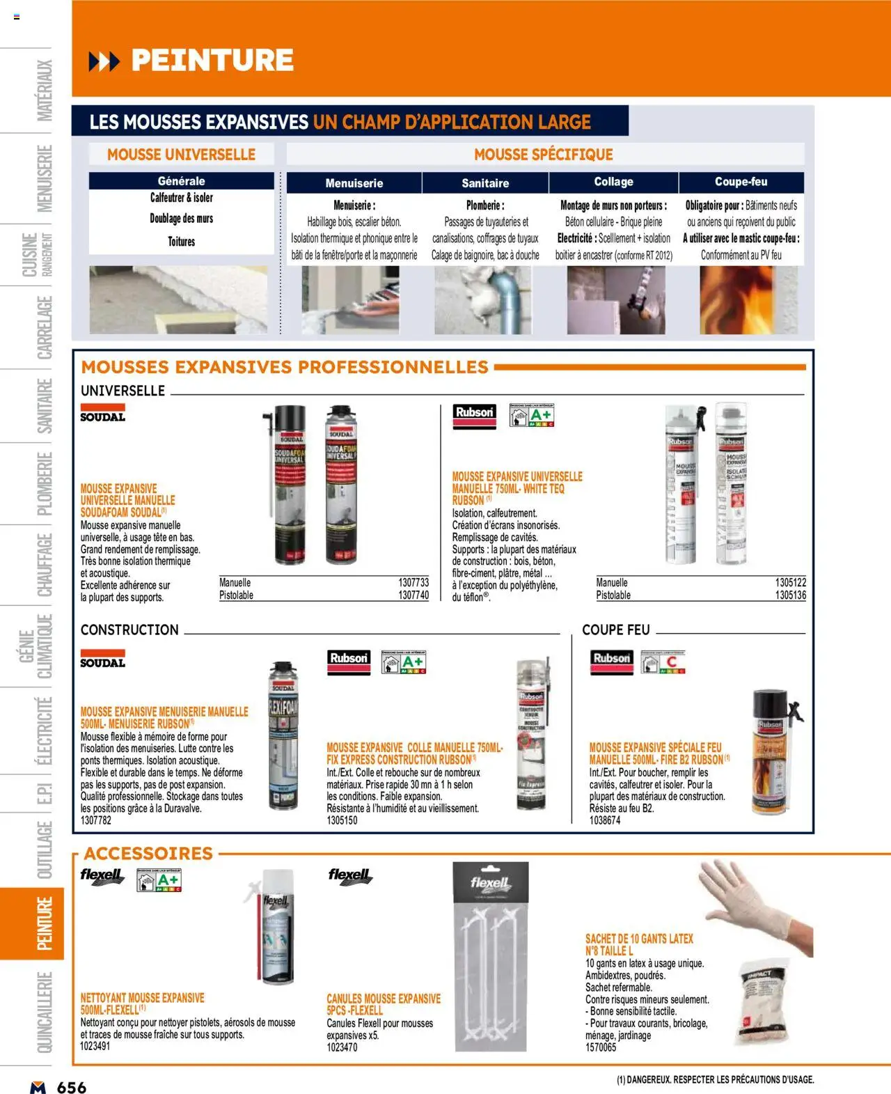  | Page: 656 | Produits: Mousse, Prise, Douche, Colle