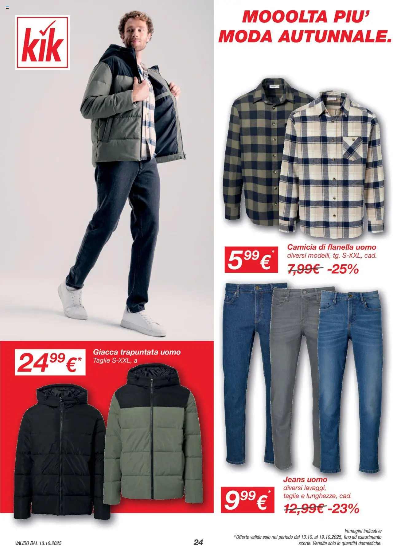Volantino KiK del 13.10.2025 | Pagina: 24 | Prodotti: Camicia, Giacca, Jeans