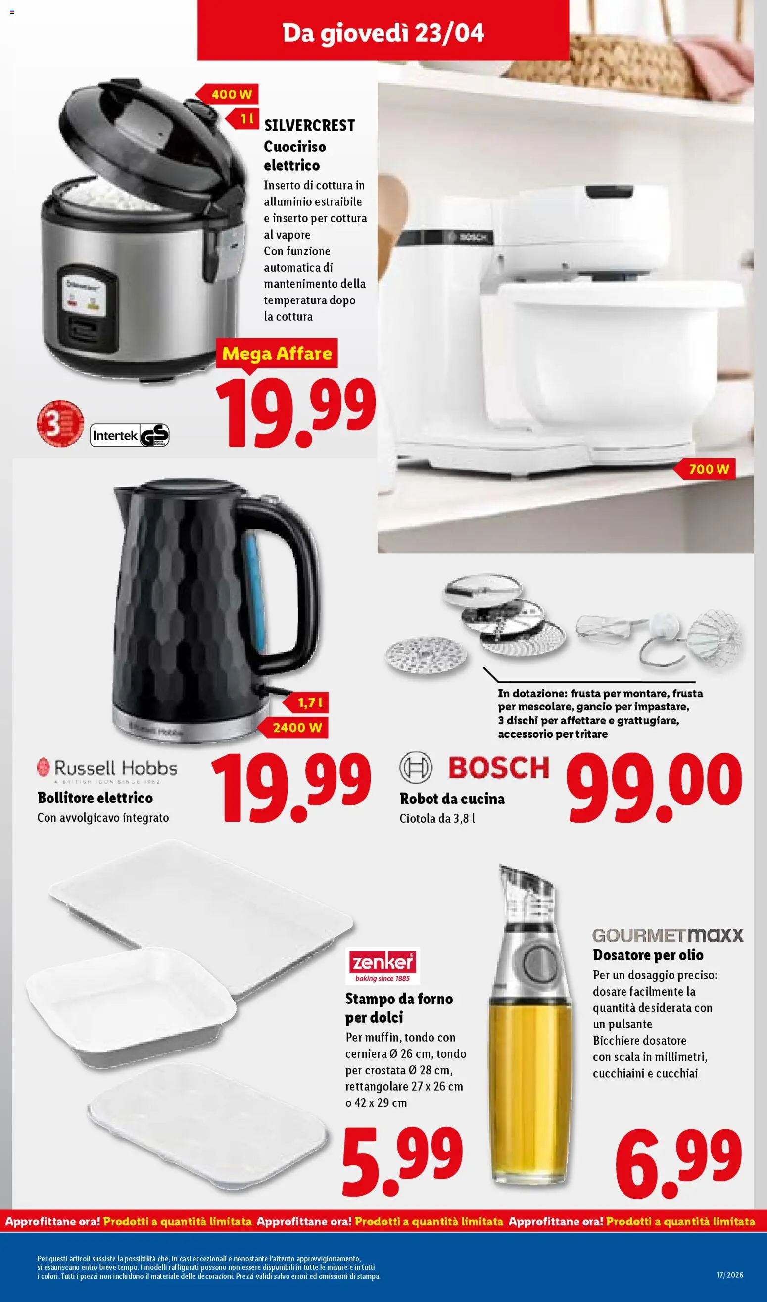 Volantino Lidl del 23.04.2026 | Pagina: 35 | Prodotti: Olio, Scala, Forno, Ciotola