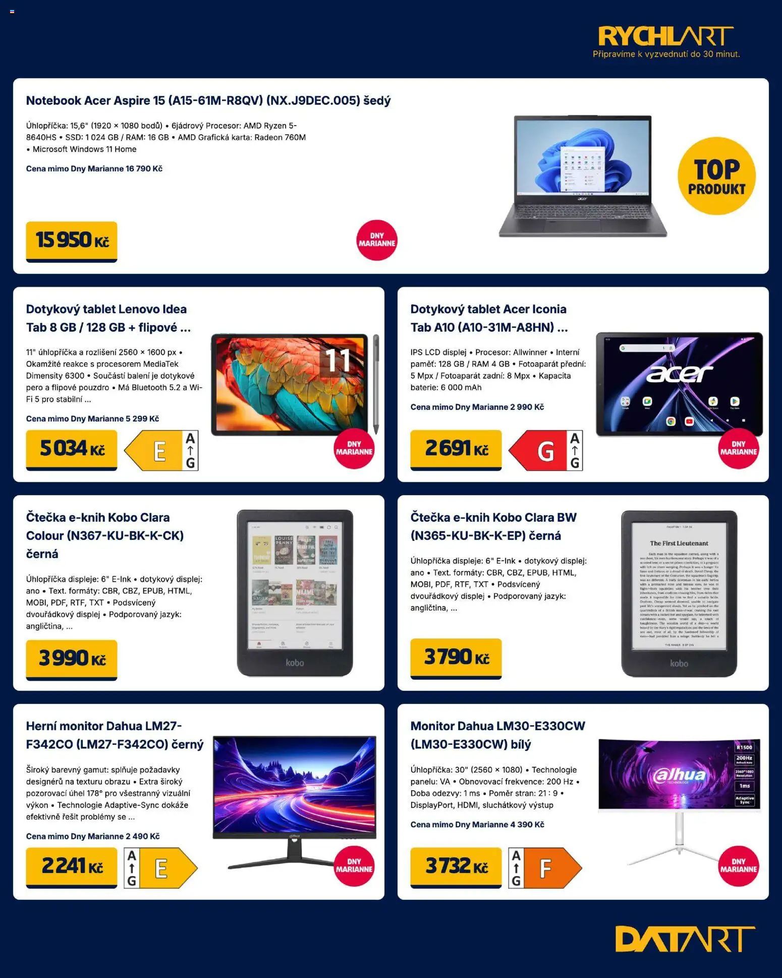 Datart leták od 17.04.2026 | Strana: 3 | Produkty: Pero, Monitor, Fotoaparát, Baterie