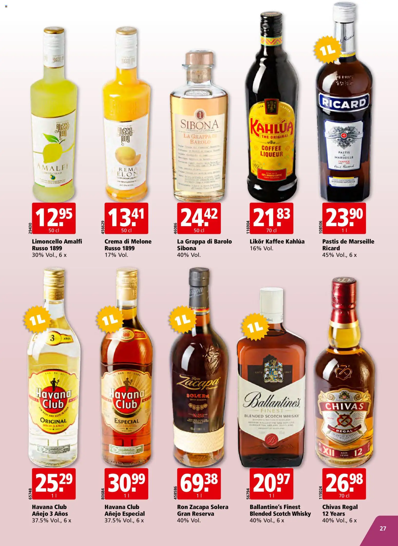 Aligro Aktionen Schlieren, Gossau SG, Frauenfeld, Rapperswil-Jona, Sargans, Bern, Brüttisellen, Pratteln, Emmen, Spreitenbach – gültig ab 02.02.2026 | Seite: 27 | Produkte: Regal, Likör, Kaffee, Melone