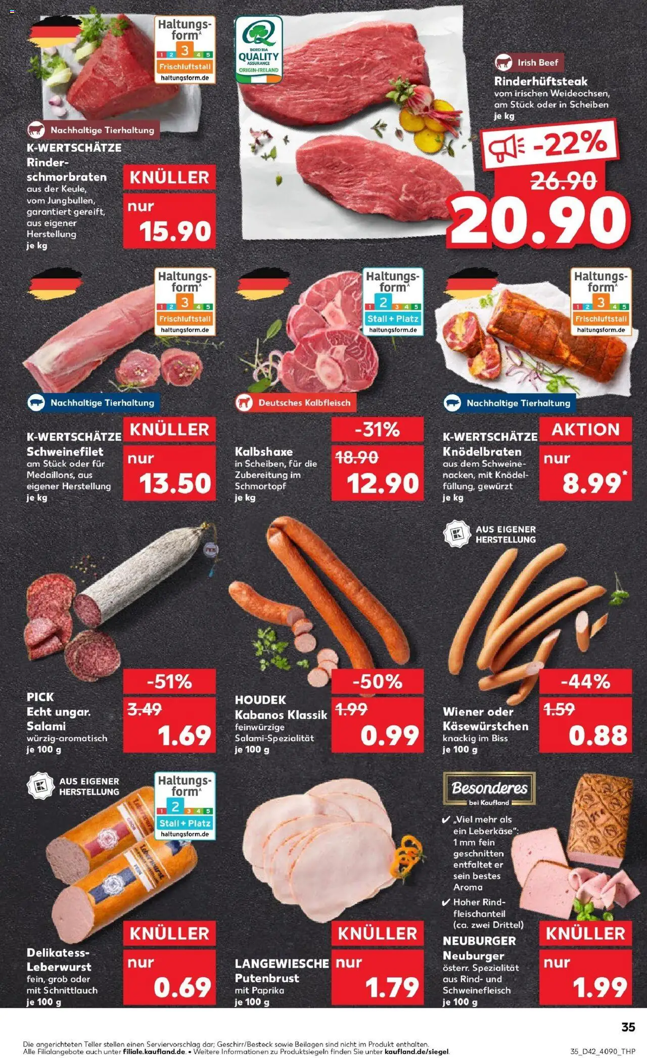 Kaufland prospekt Ansbach	 – gültig ab 19.10.2025 | Seite: 35 | Produkte: Paprika, Schweinefleisch, Steak, Leberkase