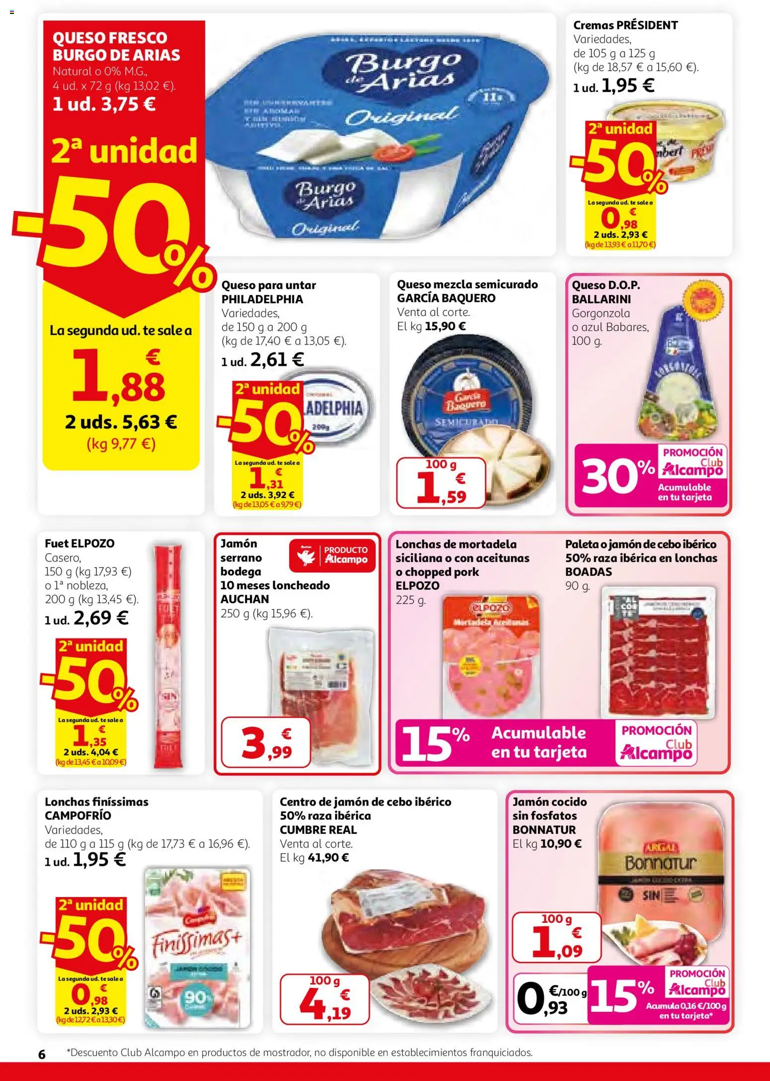 Alcampo - HP Catalán │ válido desde el 26.02.2026 | Página: 6 | Productos: Queso, Jamón, Té, Queso para untar