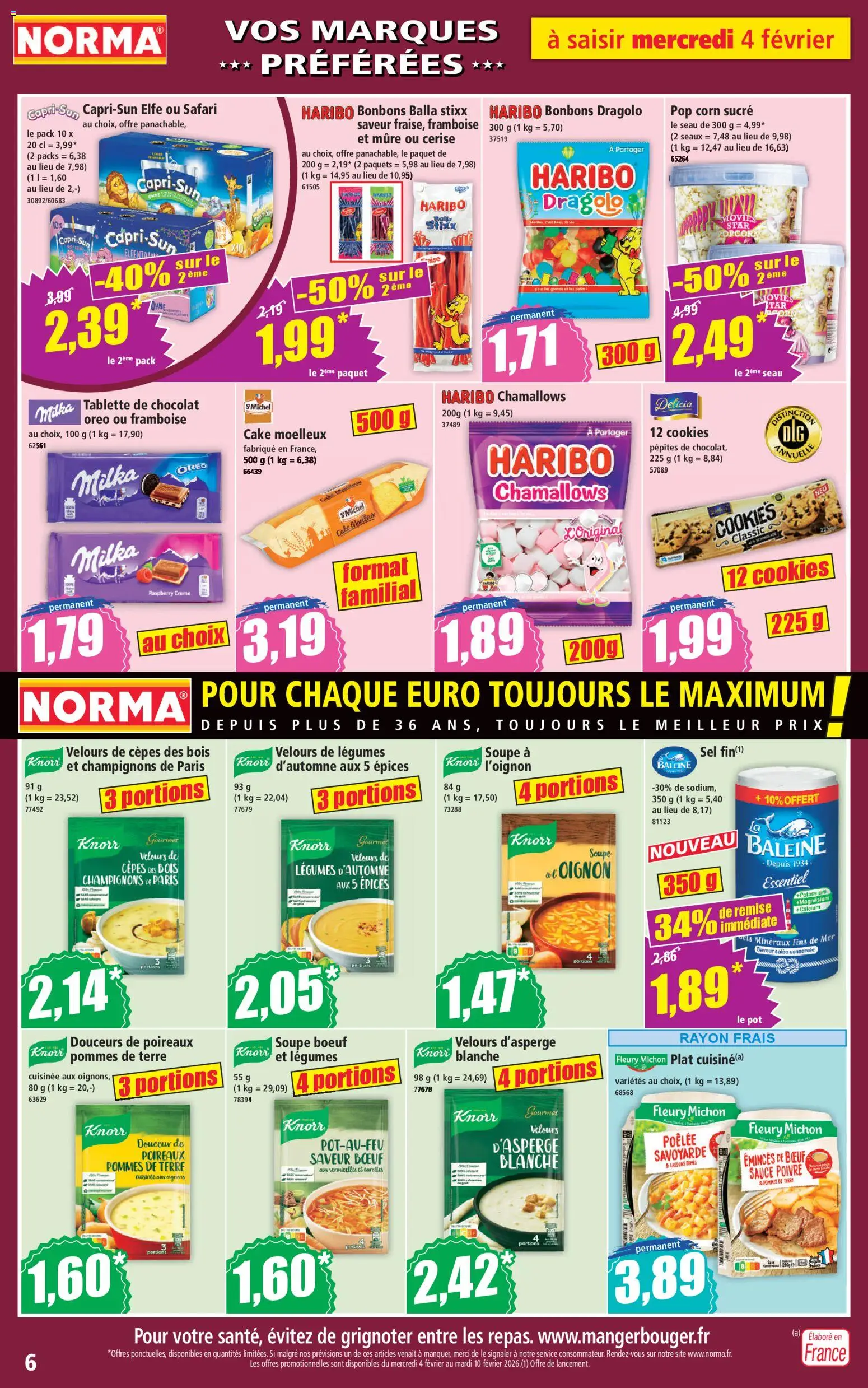 {H1} | Page: 6 | Produits: Sucre, Poivre, Oignon, Pommes de terre