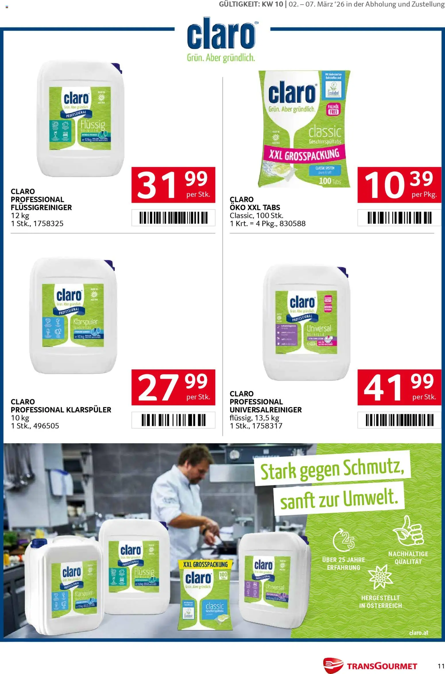 Transgourmet Markenfestwoche gültig ab 02.03.2026 | Seite: 11 | Produkte: Klarspüler