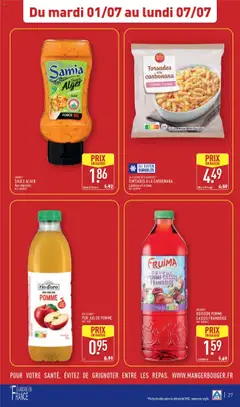  | Page: 30 | Produits: Framboise, Lardons, Jus de pomme, Jus