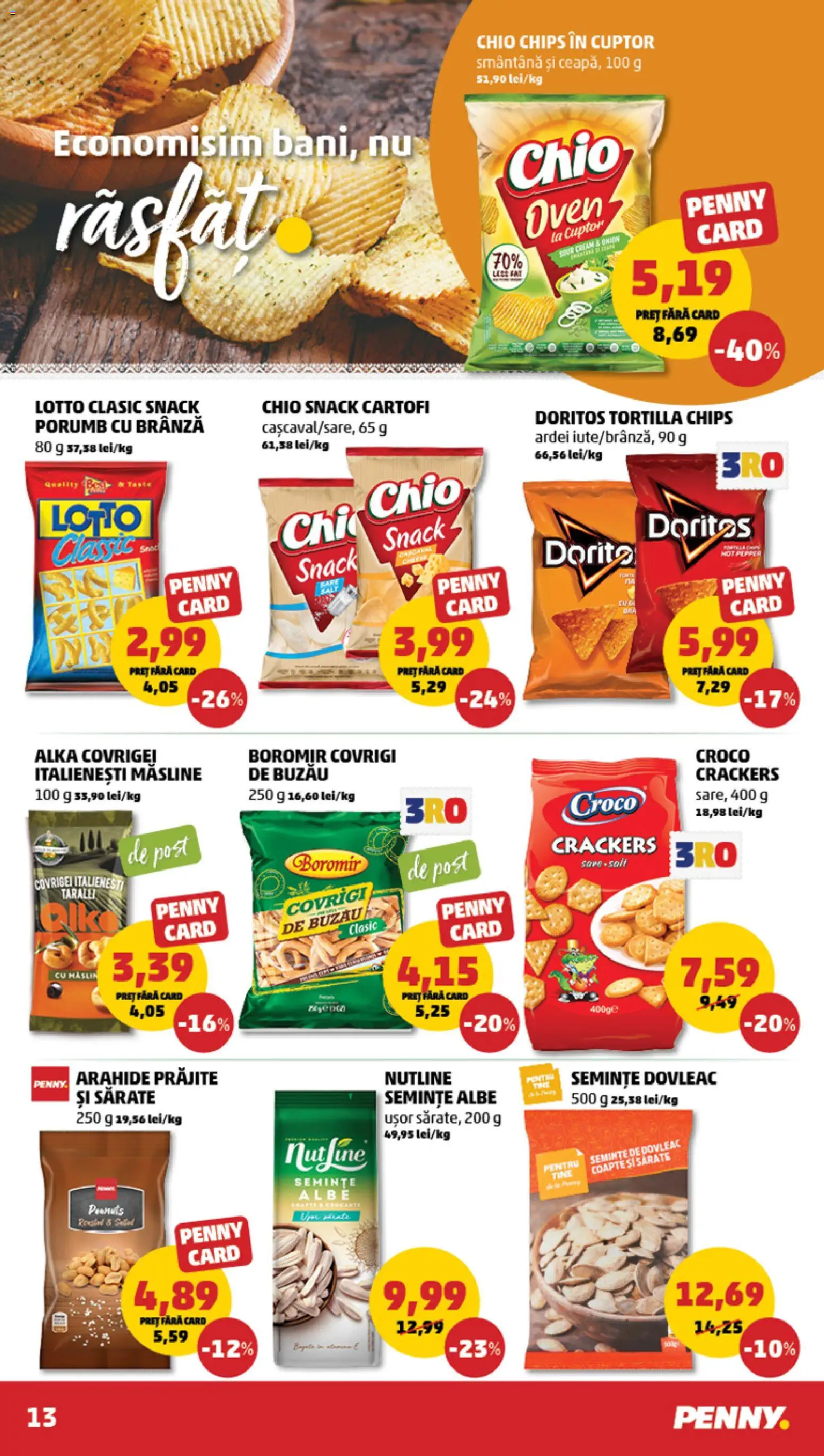 Noul catalog PENNY – valabil de la 11.03.2026 | Pagină: 13 | Produse: Semințe, Covrigei, Brânză, Cartofi