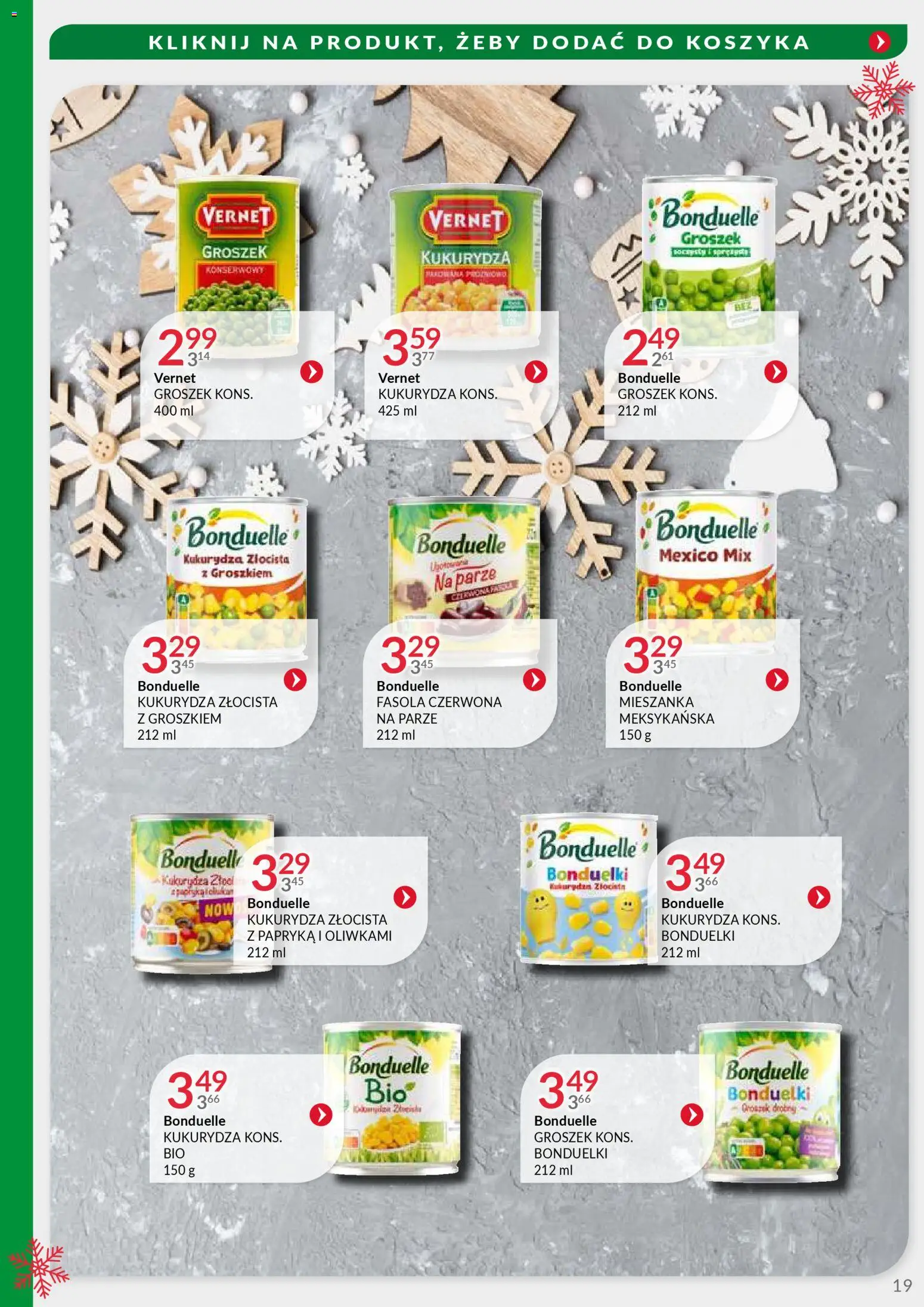 Eurocash Gazetka - Oferta Handlowa MR Południowy Wschód od 24.11.2025 | Strona: 19 | Produkty: Groszek, Kukurydza, Papryka, Fasola czerwona